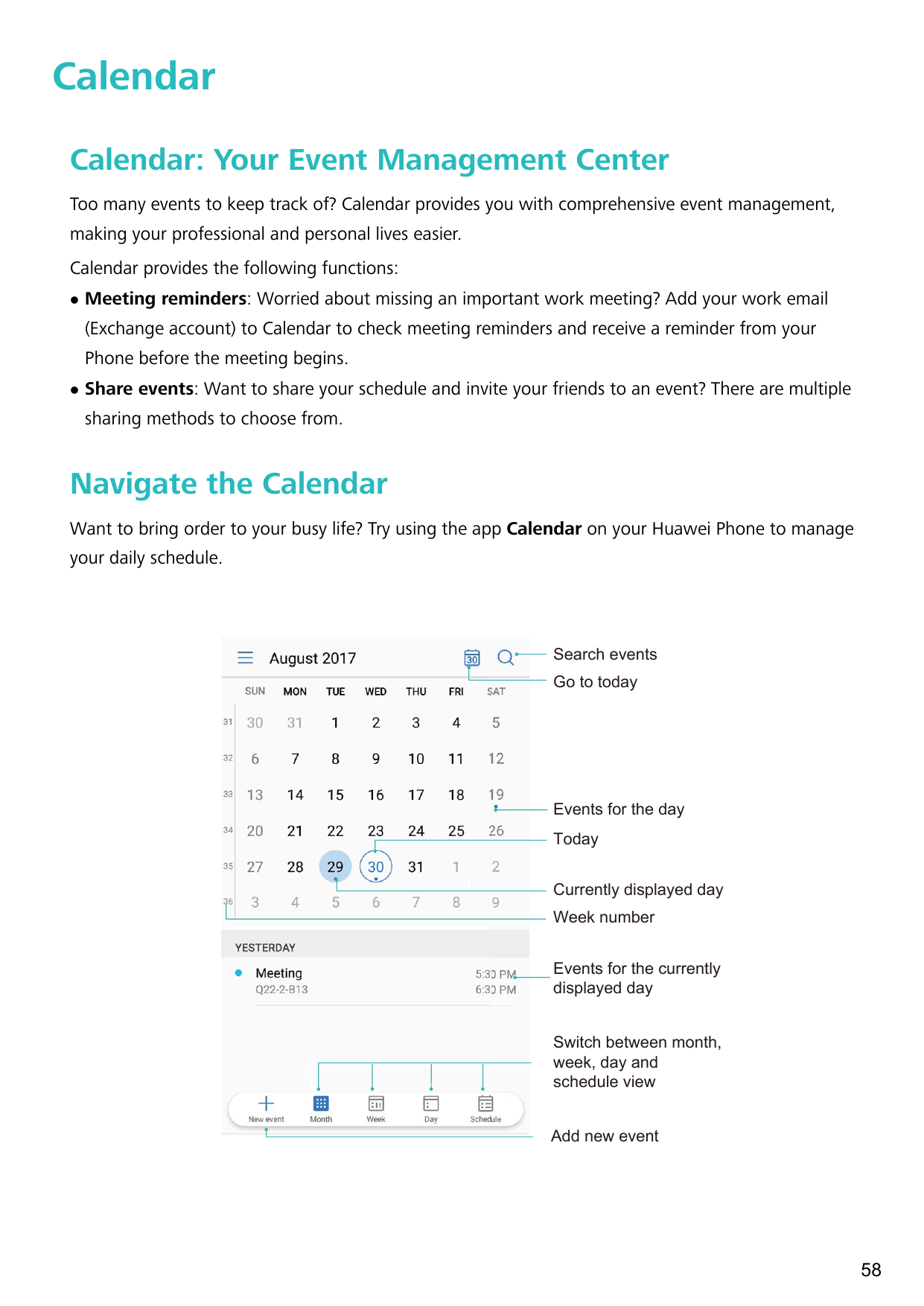CalendarCalendar: Your Event Management CenterToo many events to keep track of? Calendar provides you with comprehensive event m