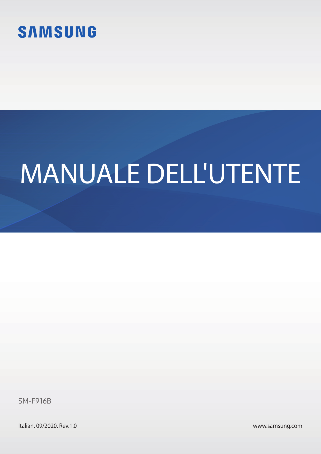 MANUALE DELL'UTENTESM-F916BItalian. 09/2020. Rev.1.0www.samsung.com
