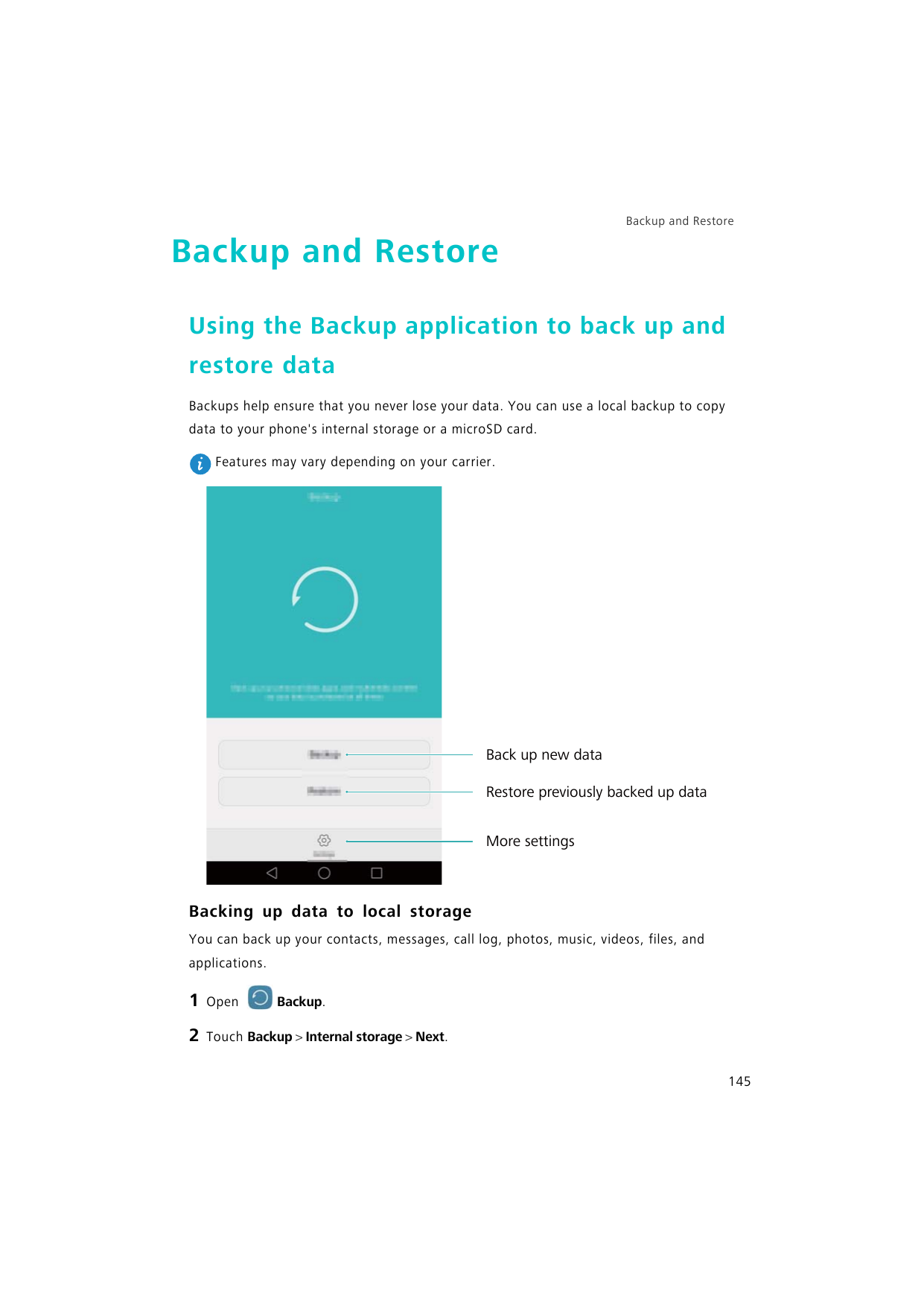 Backup and RestoreBackup and RestoreUsing the Backup application to back up andrestore dataBackups help ensure that you never lo