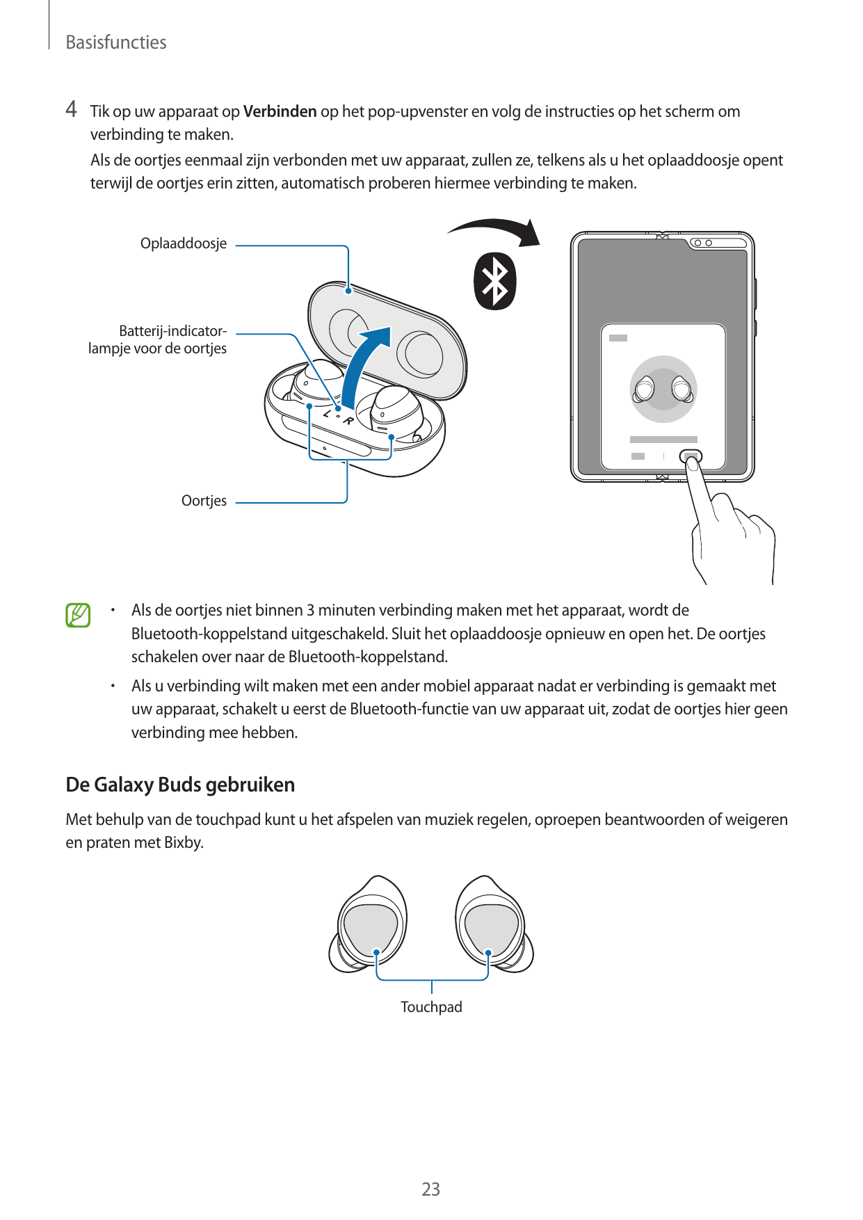 Basisfuncties4 Tik op uw apparaat op Verbinden op het pop-upvenster en volg de instructies op het scherm omverbinding te maken.A