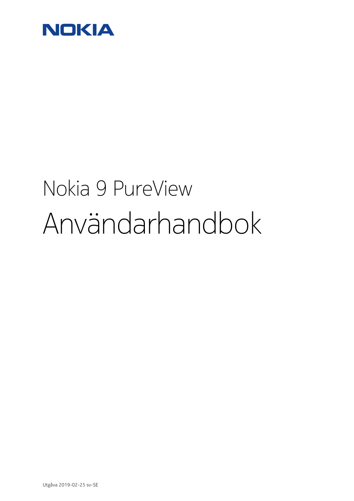 Nokia 9 PureViewAnvändarhandbokUtgåva 2019-02-25 sv-SE
