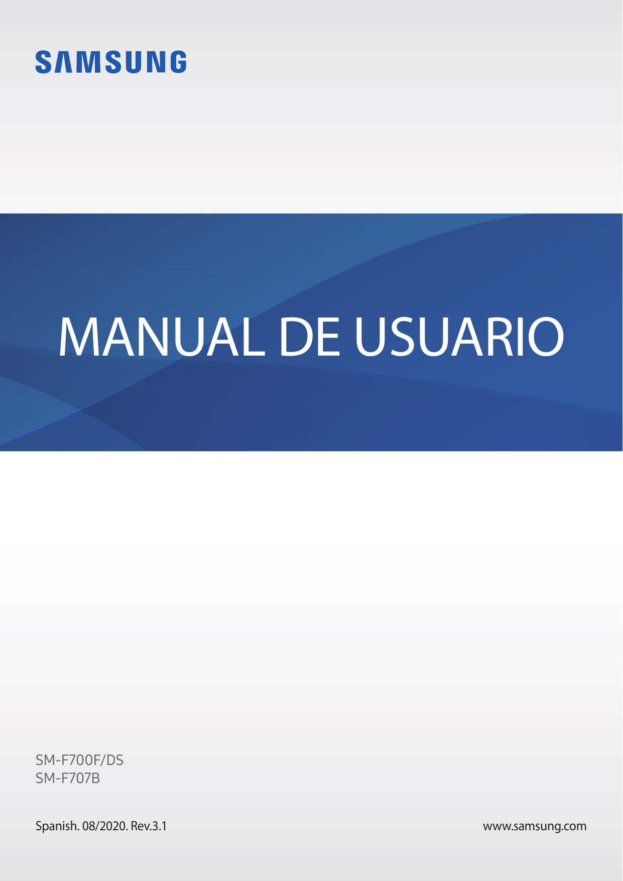MANUAL DE USUARIOSM-F700F/DSSM-F707BSpanish. 08/2020. Rev.3.1www.samsung.com