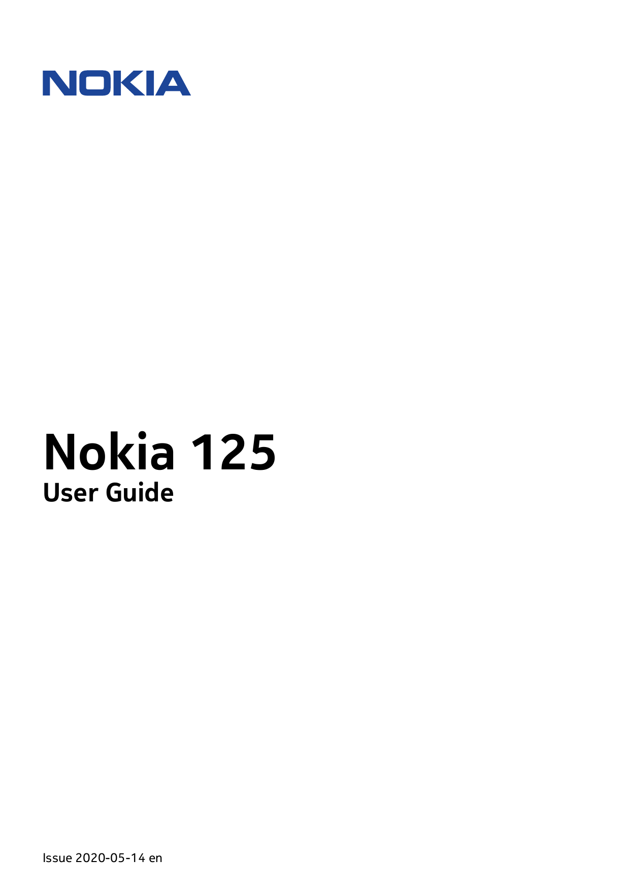 Nokia 125User GuideIssue 2020-05-14 en