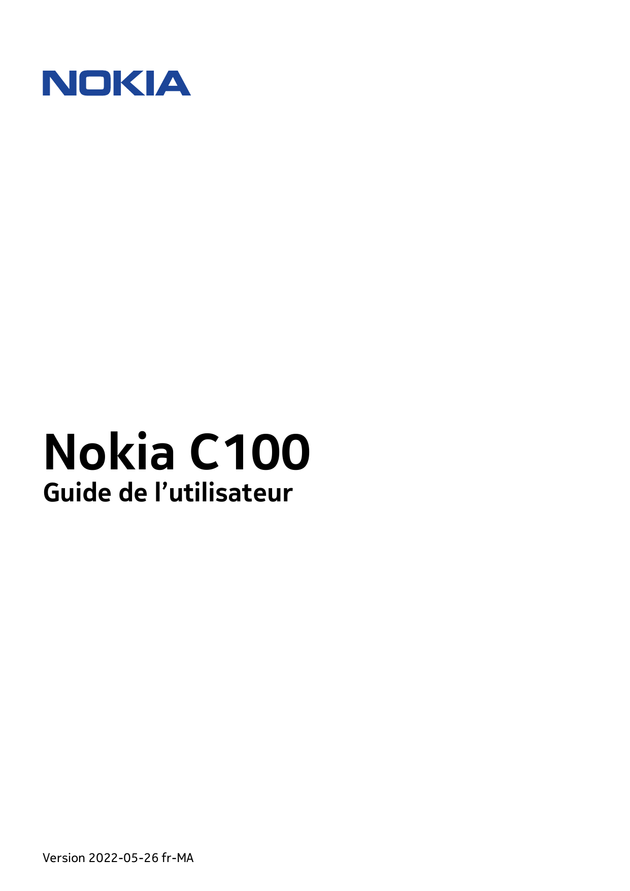 Nokia C100Guide de l’utilisateurVersion 2022-05-26 fr-MA