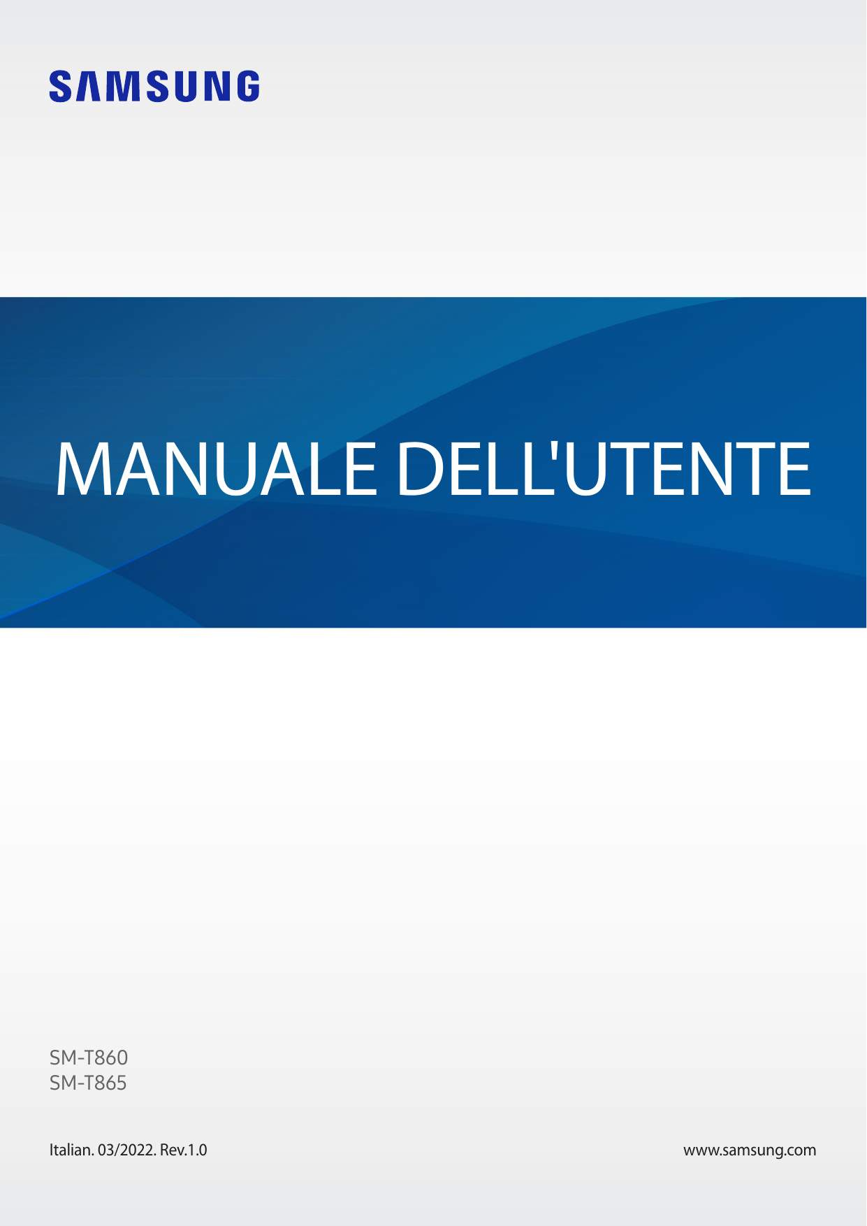 MANUALE DELL'UTENTESM-T860SM-T865Italian. 03/2022. Rev.1.0www.samsung.com