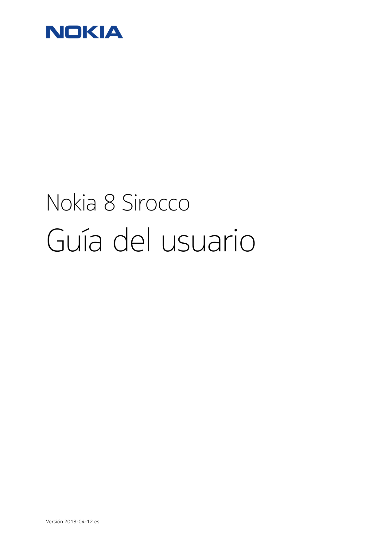 Nokia 8 SiroccoGuía del usuarioVersión 2018-04-12 es