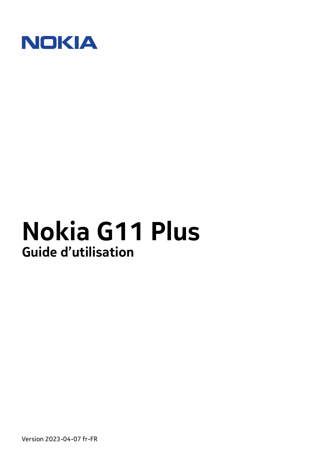 Nokia G11 PlusGuide d’utilisationVersion 2023-04-07 fr-FR