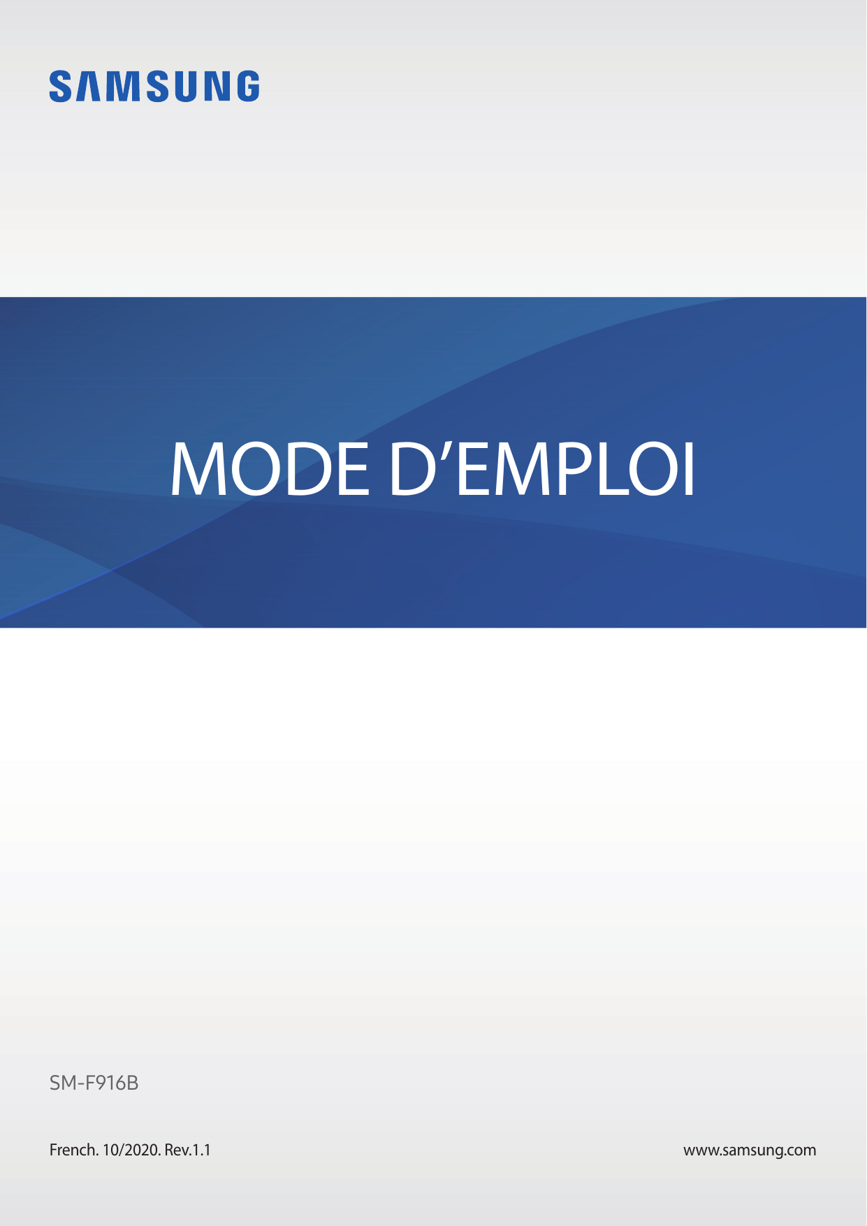 MODE D’EMPLOISM-F916BFrench. 10/2020. Rev.1.1www.samsung.com