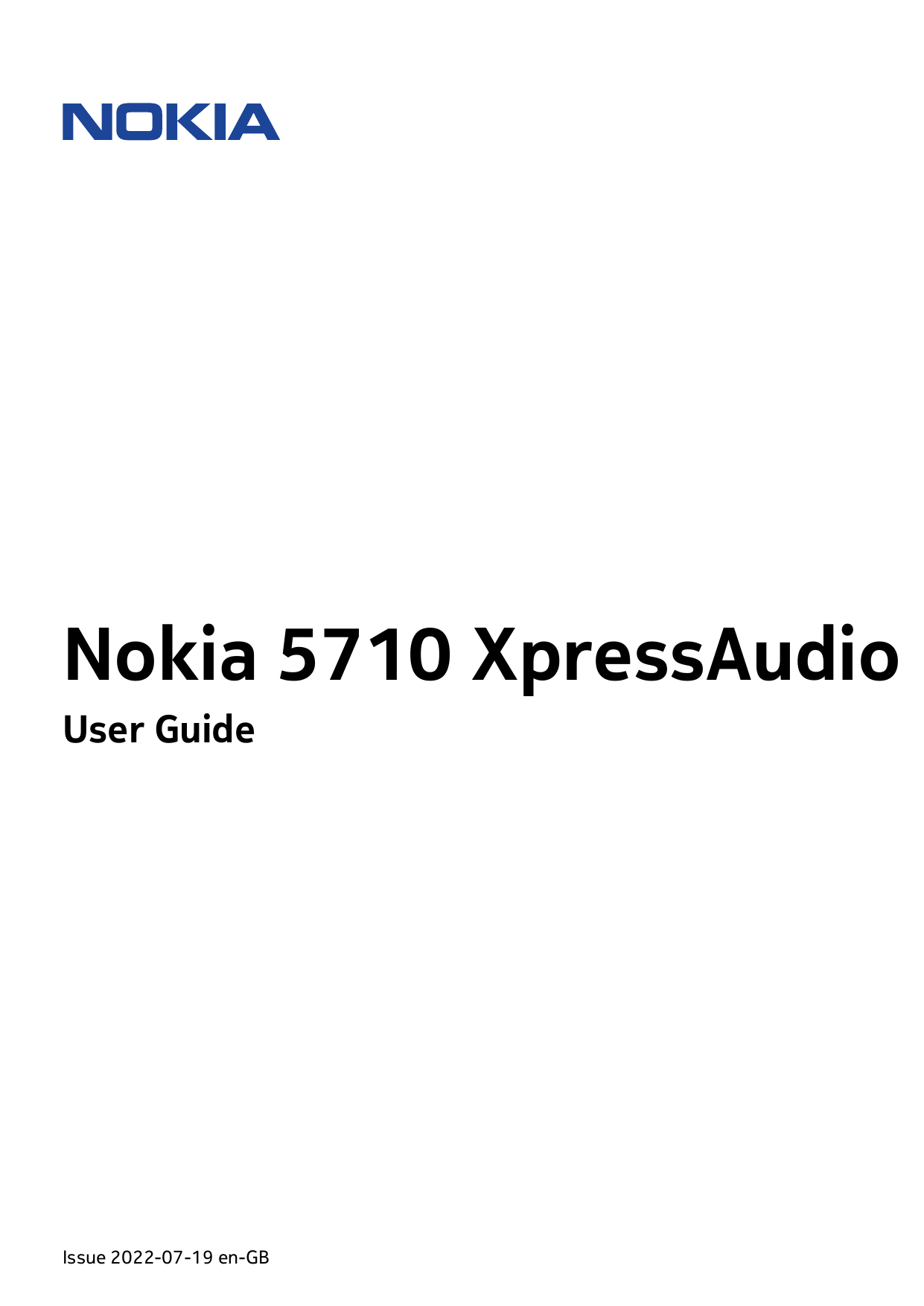 Nokia 5710 XpressAudioUser GuideIssue 2022-07-19 en-GB