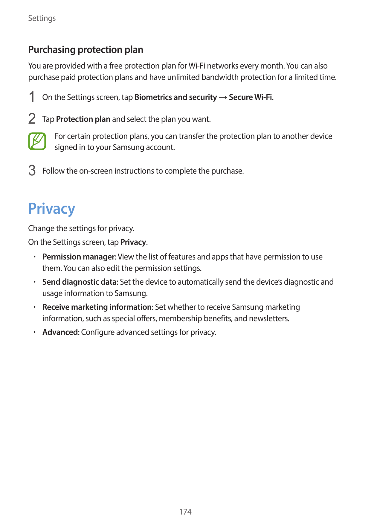 SettingsPurchasing protection planYou are provided with a free protection plan for Wi-Fi networks every month. You can alsopurch