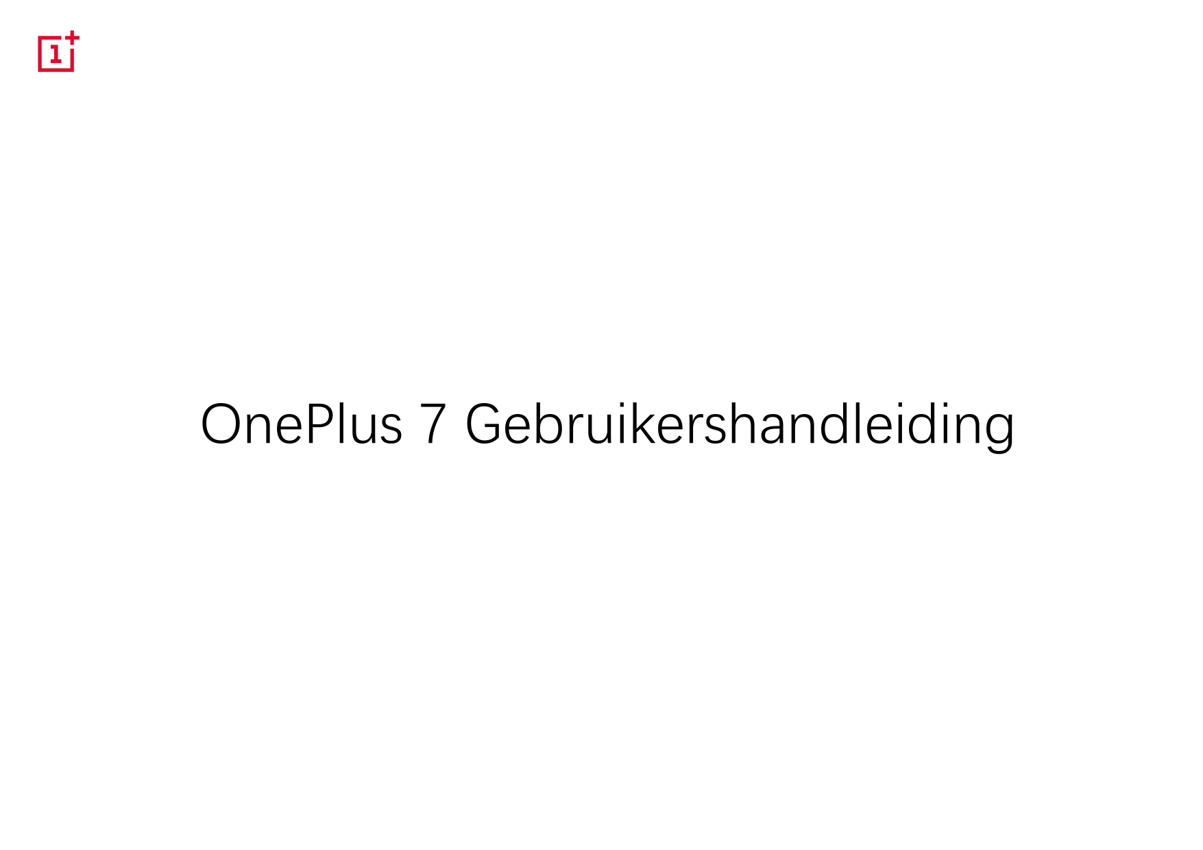 OnePlus 7 Gebruikershandleiding