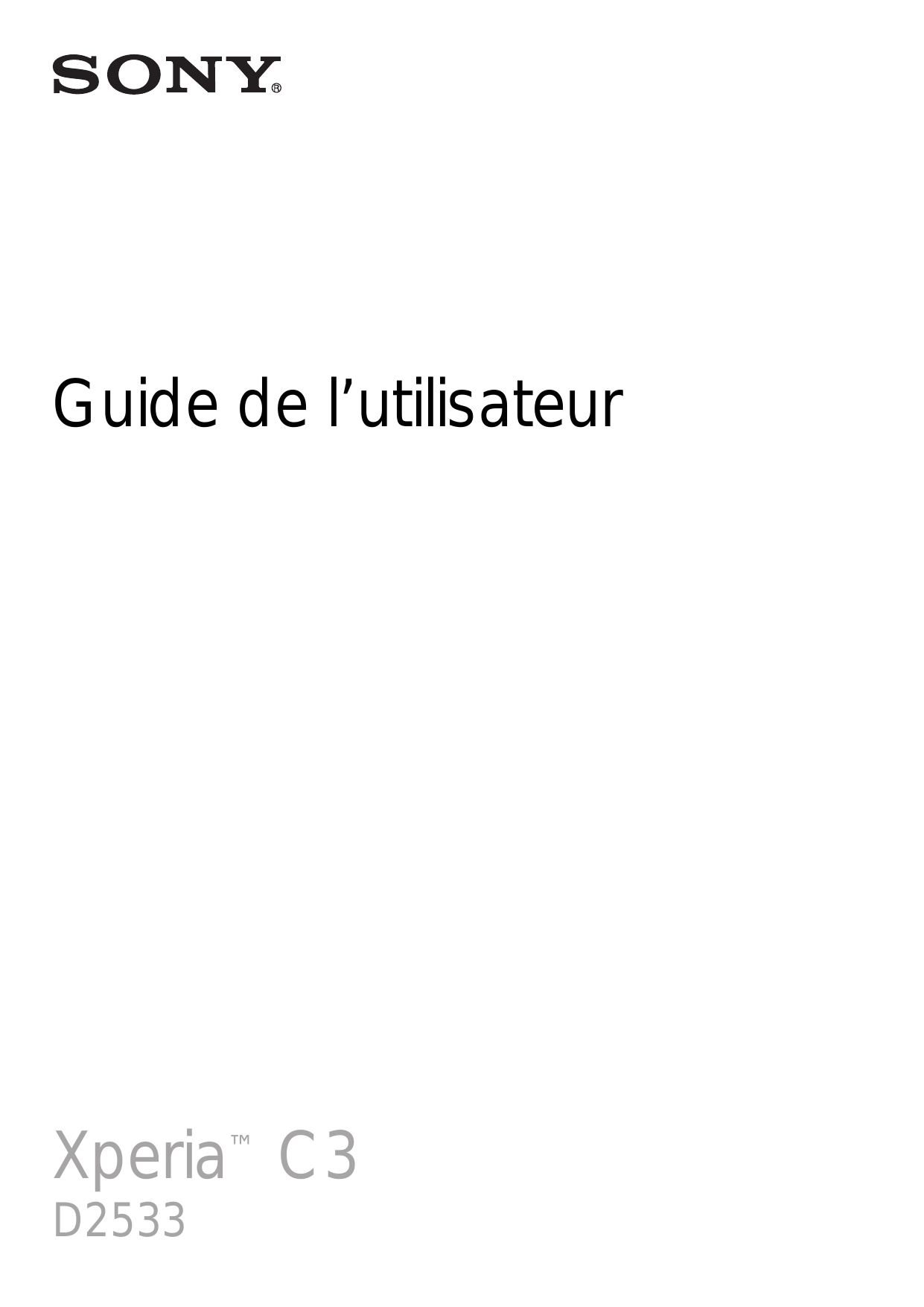 Guide de l’utilisateurXperia™ C3D2533