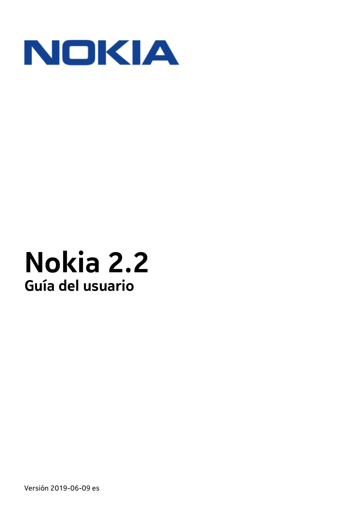 Nokia 2.2Guía del usuarioVersión 2019-06-09 es