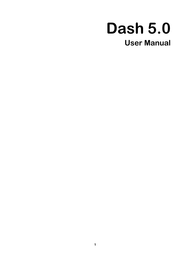 Dash 5.0User Manual1