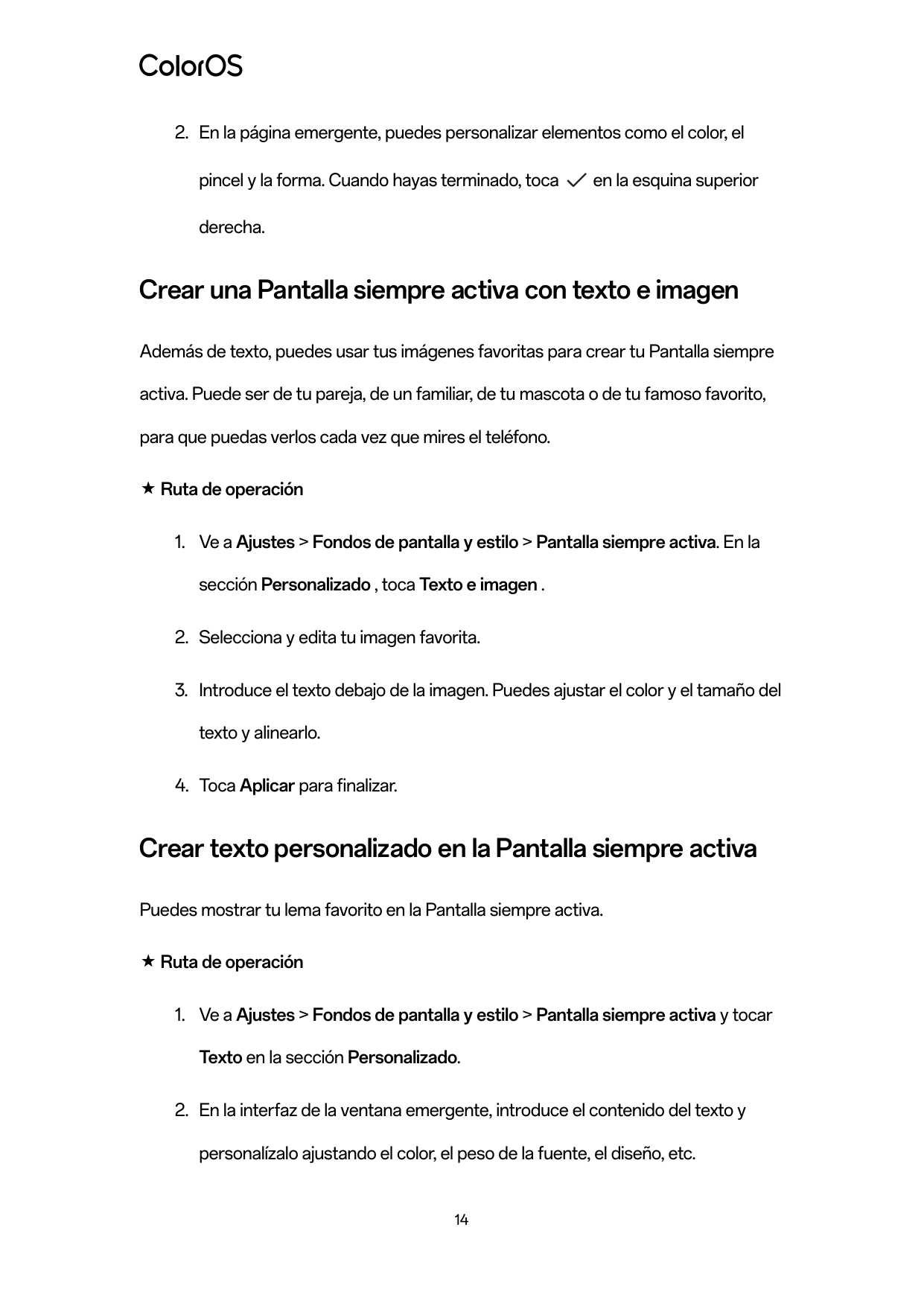 2. En la página emergente, puedes personalizar elementos como el color, elpincel y la forma. Cuando hayas terminado, tocaen la e