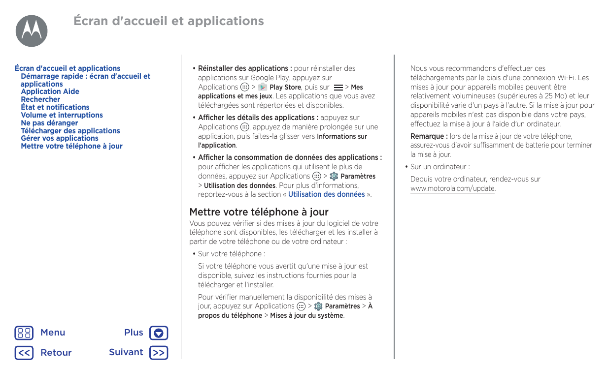 Écran d'accueil et applicationsÉcran d'accueil et applicationsDémarrage rapide : écran d'accueil etapplicationsApplication AideR