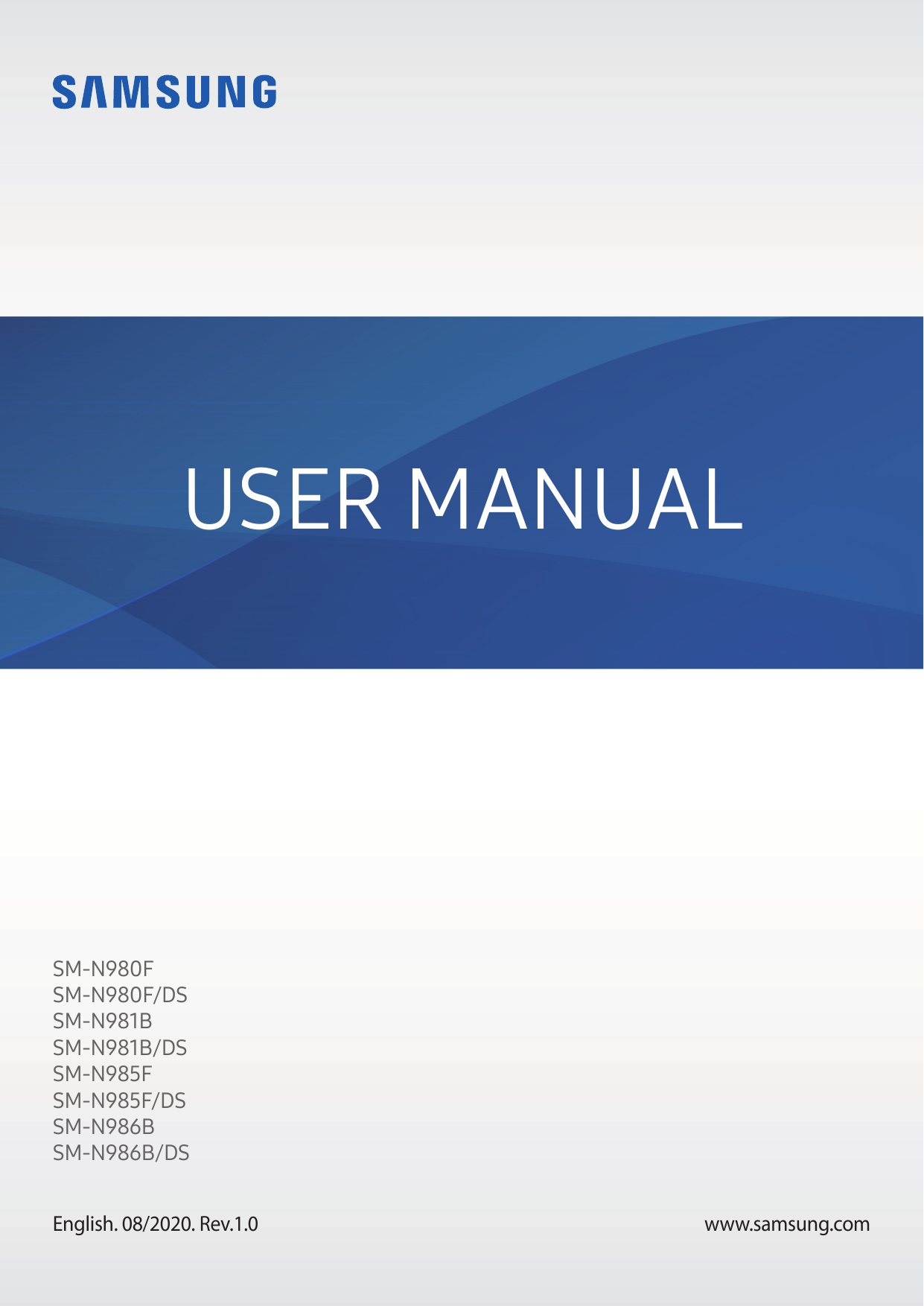 Note20 Ultra 5G SM-N986U1 Support & Manual