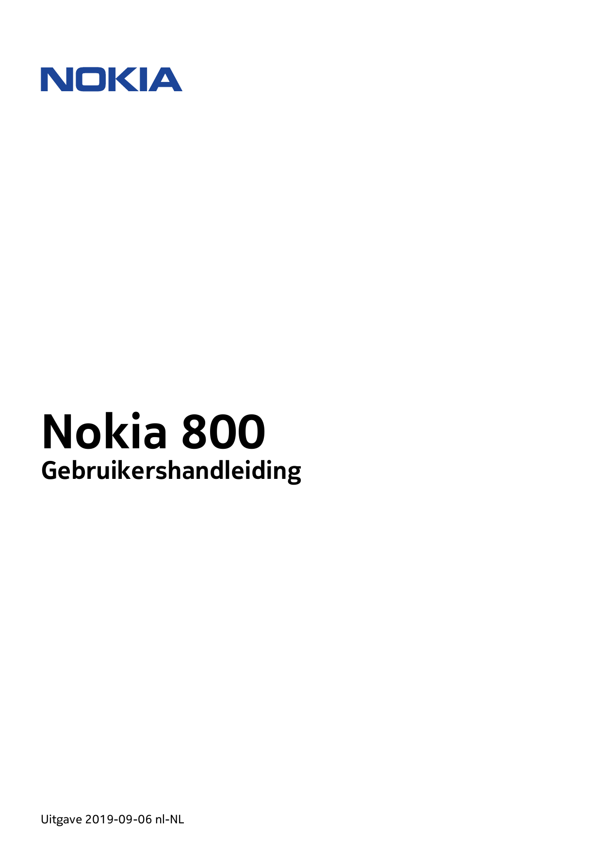 Nokia 800GebruikershandleidingUitgave 2019-09-06 nl-NL
