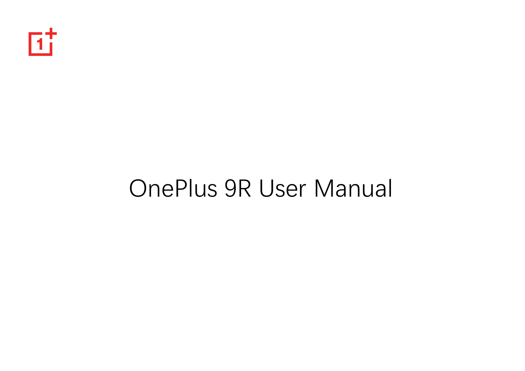 OnePlus 9R User Manual