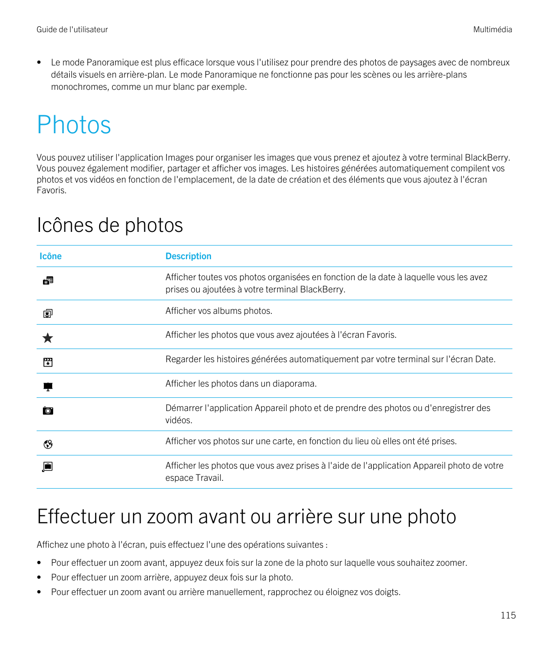 Guide de l'utilisateur•MultimédiaLe mode Panoramique est plus efficace lorsque vous l'utilisez pour prendre des photos de paysag