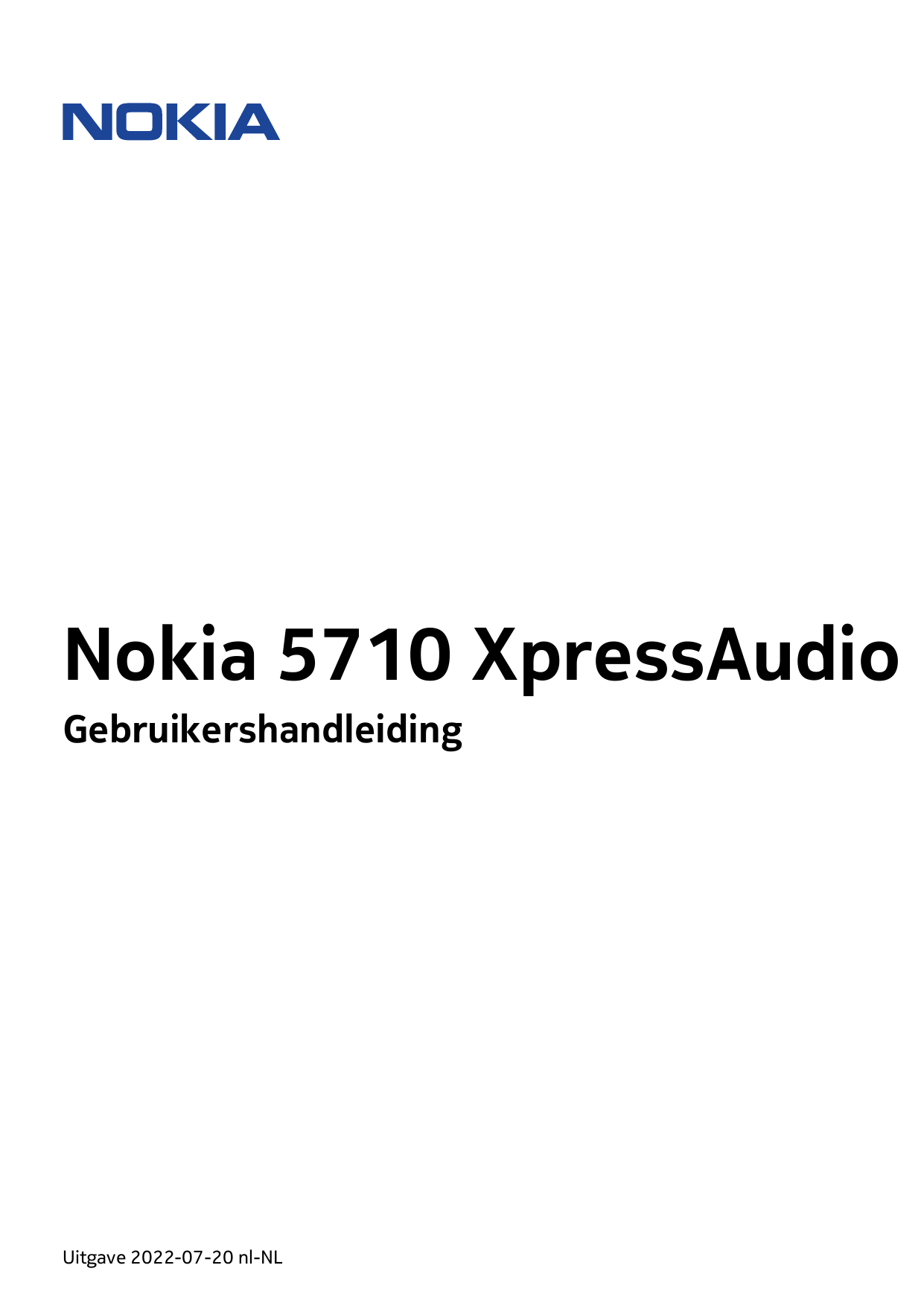 Nokia 5710 XpressAudioGebruikershandleidingUitgave 2022-07-20 nl-NL