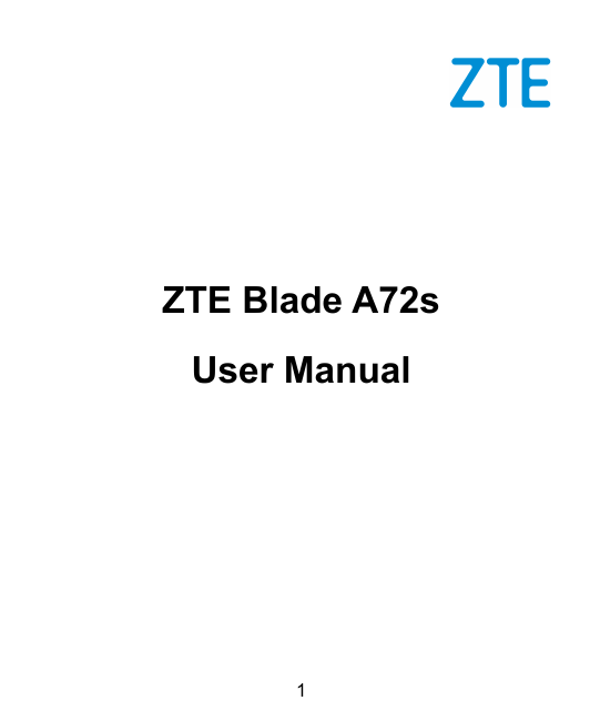 ZTE Blade A72sUser Manual1