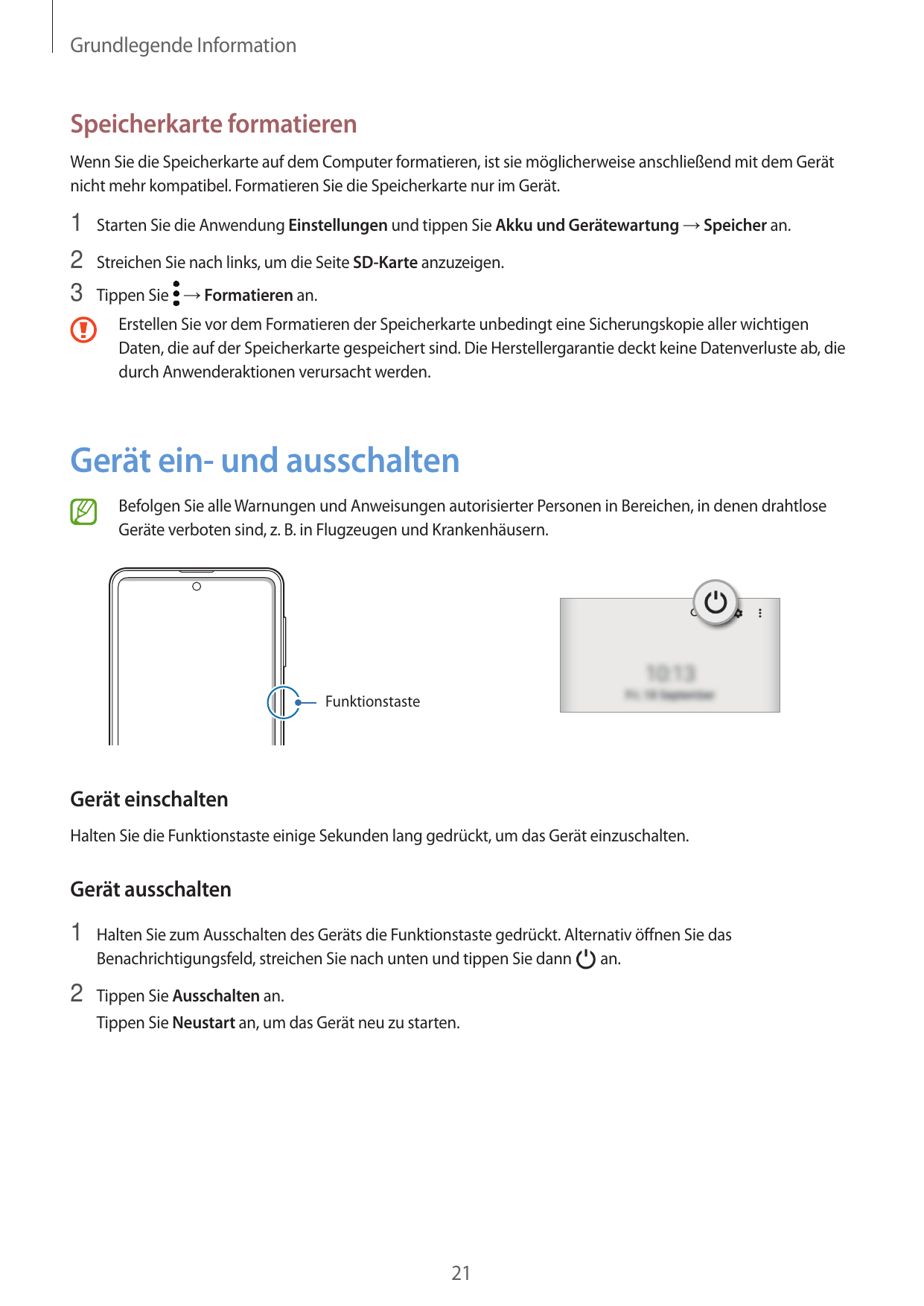 Grundlegende InformationSpeicherkarte formatierenWenn Sie die Speicherkarte auf dem Computer formatieren, ist sie möglicherweise