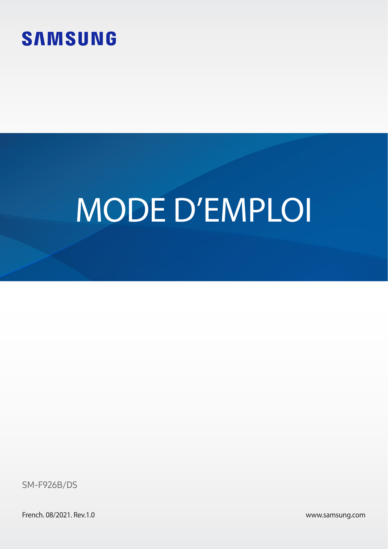 MODE D’EMPLOISM-F926B/DSFrench. 08/2021. Rev.1.0www.samsung.com