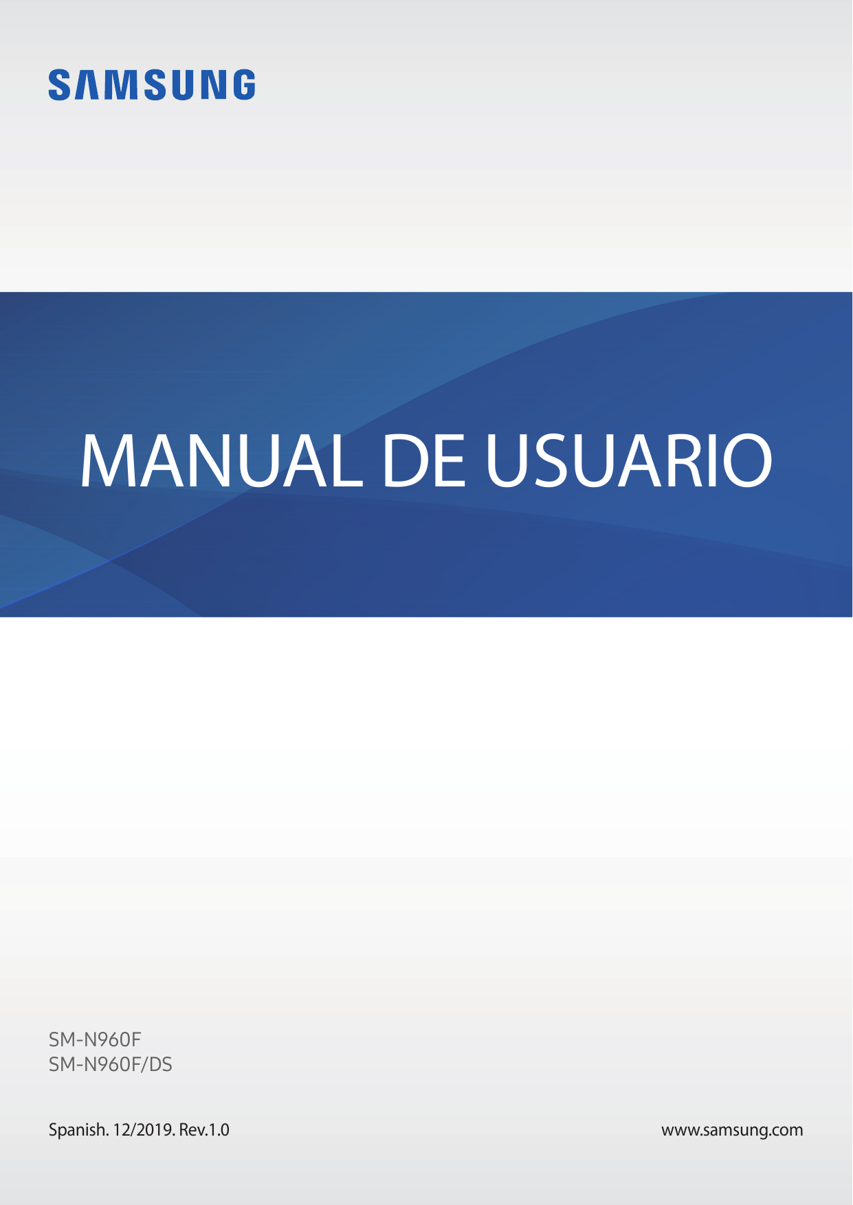 MANUAL DE USUARIOSM-N960FSM-N960F/DSSpanish. 12/2019. Rev.1.0www.samsung.com