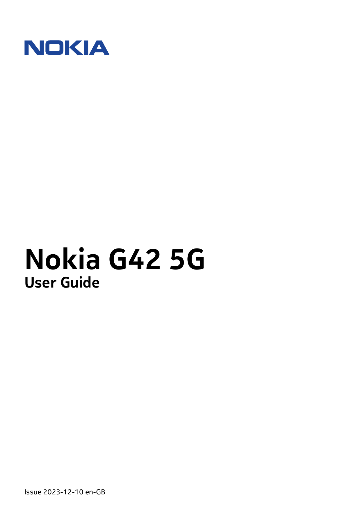 Nokia G42 5GUser GuideIssue 2023-12-10 en-GB
