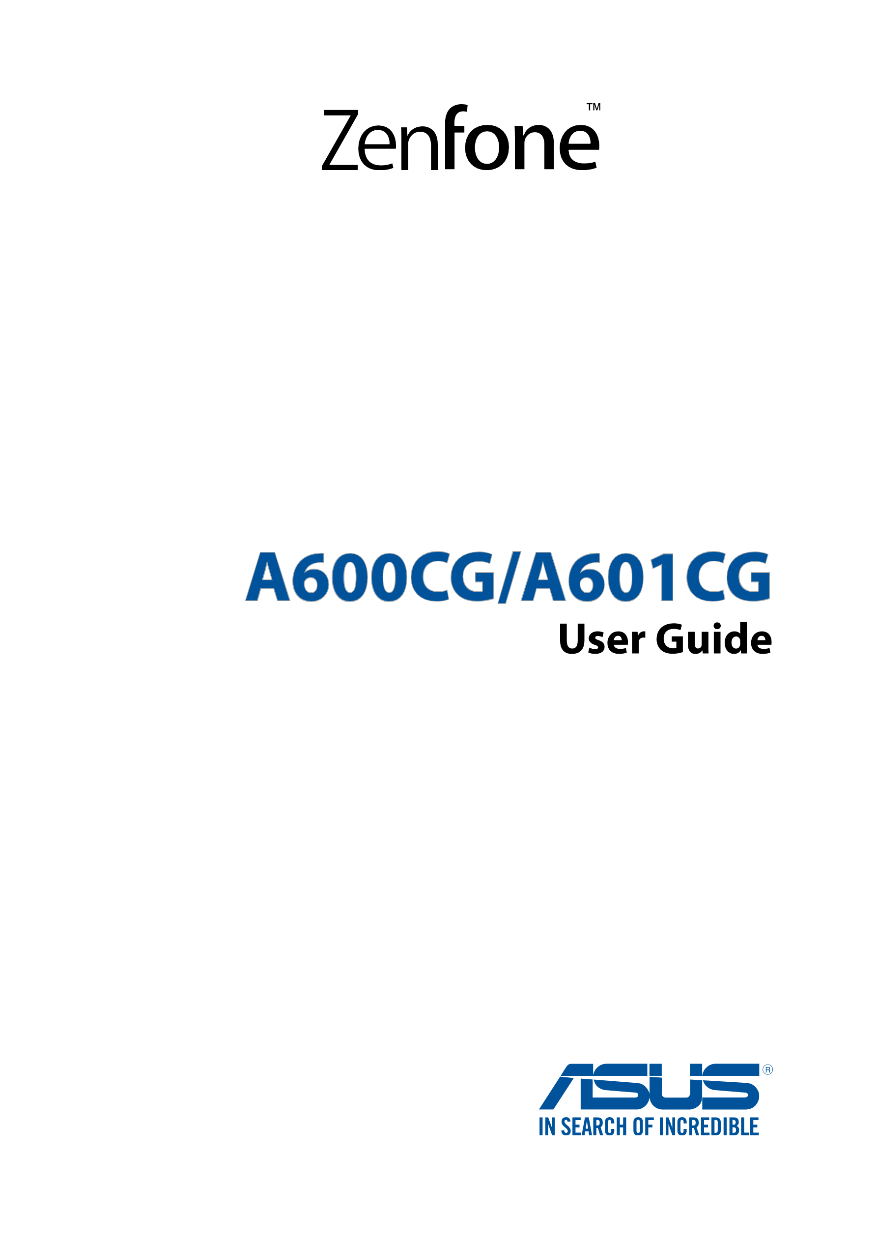 A600CG/A601CG
User Guide