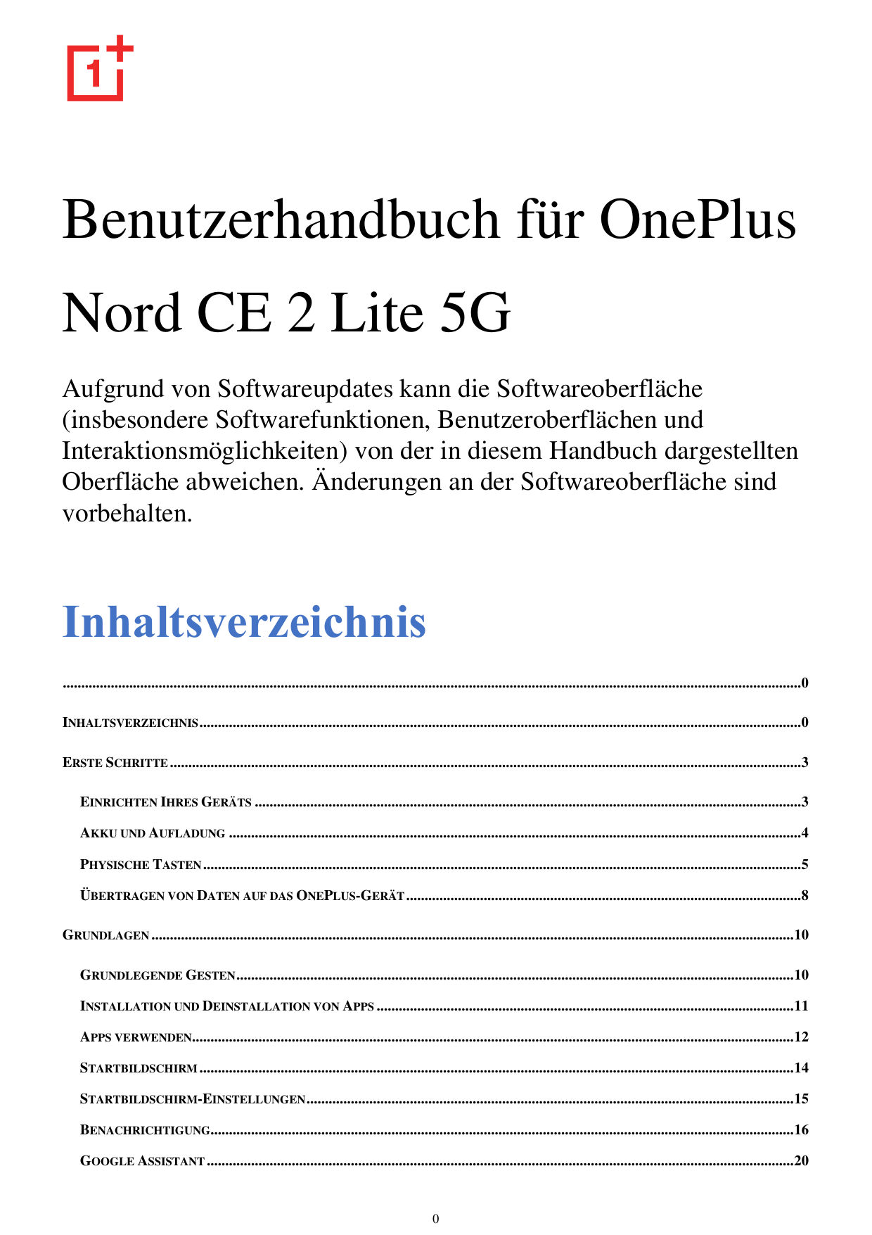 Benutzerhandbuch für OnePlusNord CE 2 Lite 5GAufgrund von Softwareupdates kann die Softwareoberfläche(insbesondere Softwarefunkt