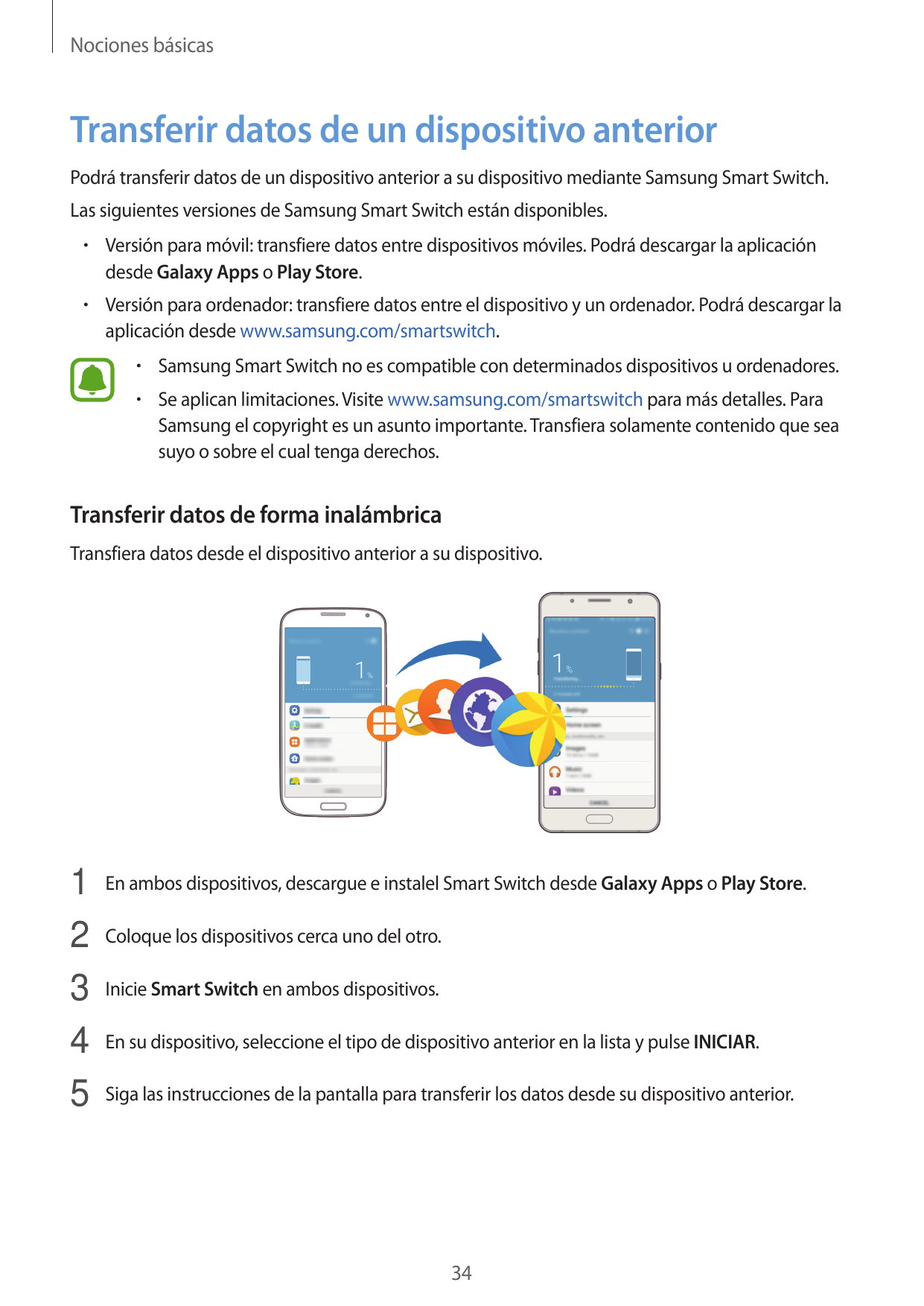 Nociones básicasTransferir datos de un dispositivo anteriorPodrá transferir datos de un dispositivo anterior a su dispositivo me