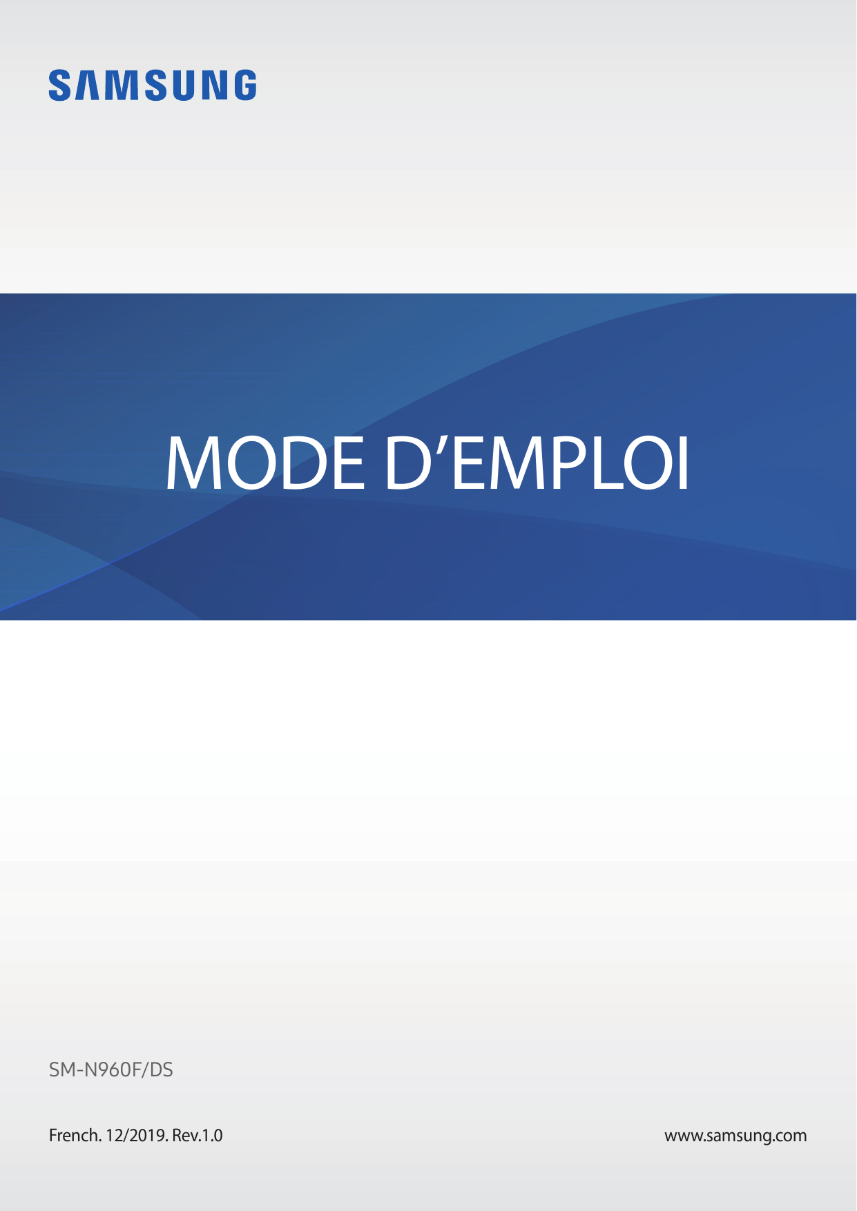 MODE D’EMPLOISM-N960F/DSFrench. 12/2019. Rev.1.0www.samsung.com