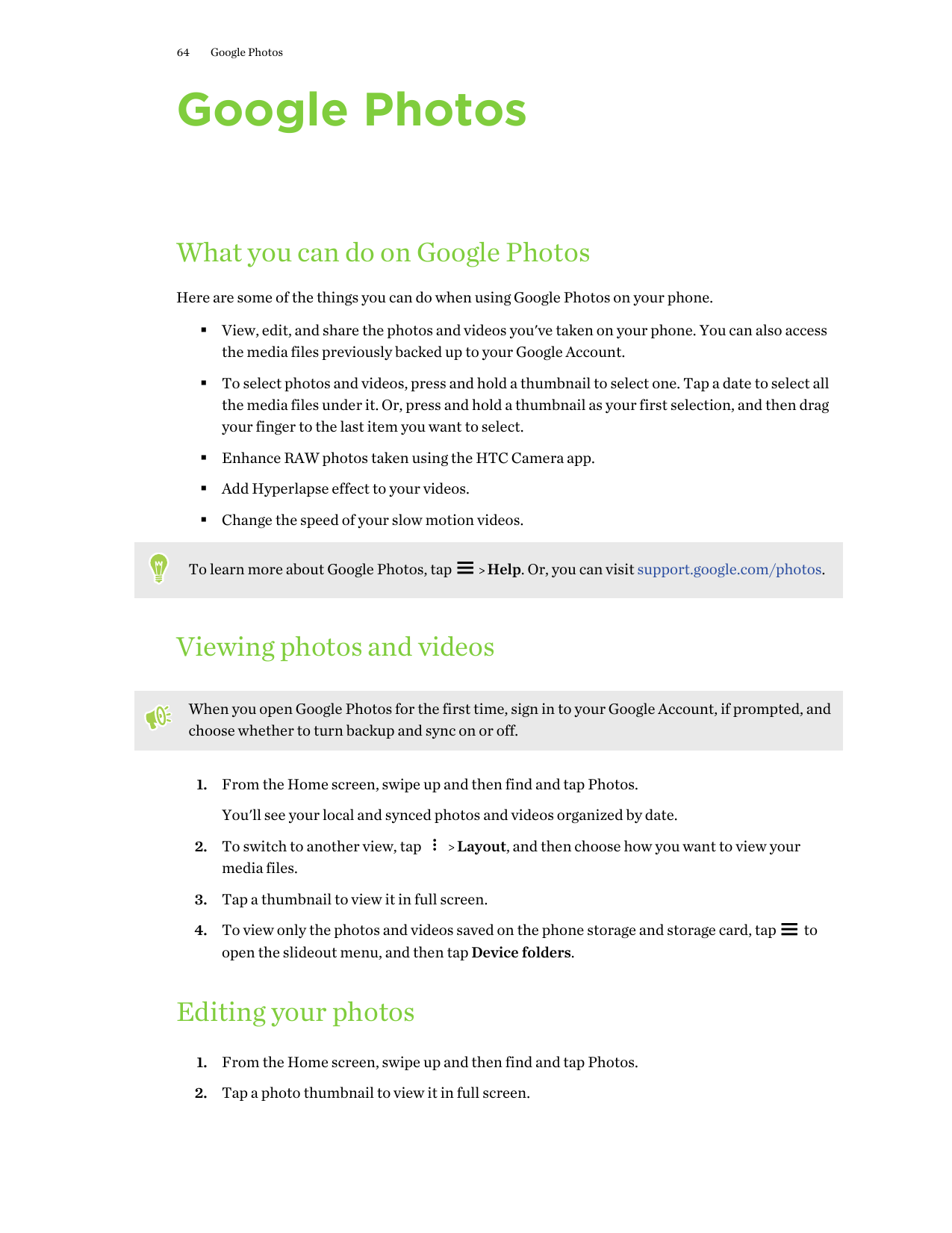 64Google PhotosGoogle PhotosWhat you can do on Google PhotosHere are some of the things you can do when using Google Photos on y