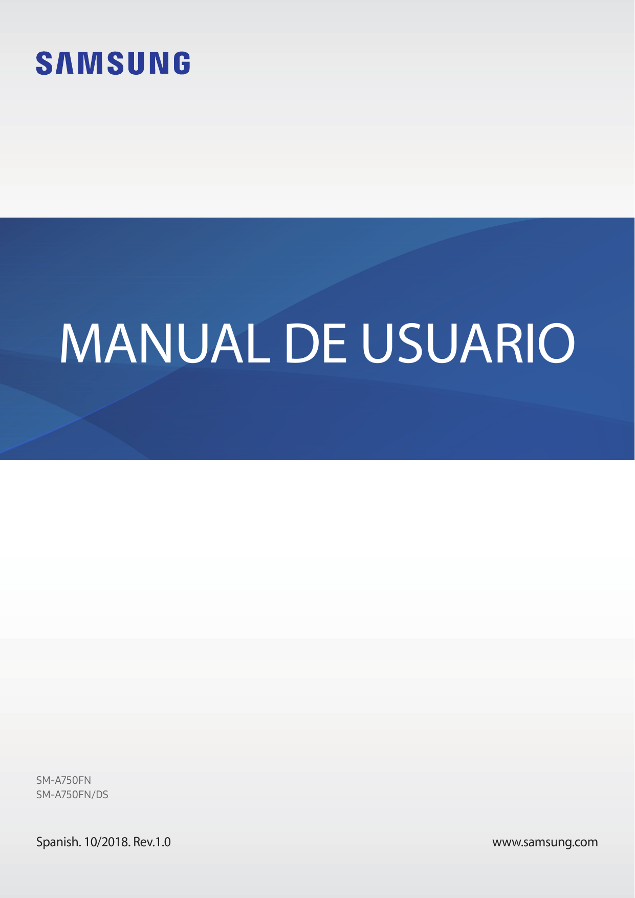 MANUAL DE USUARIOSM-A750FNSM-A750FN/DSSpanish. 10/2018. Rev.1.0www.samsung.com