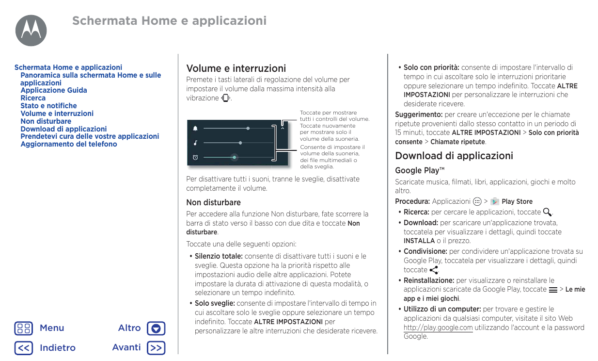 Schermata Home e applicazioniSchermata Home e applicazioniPanoramica sulla schermata Home e sulleapplicazioniApplicazione GuidaR