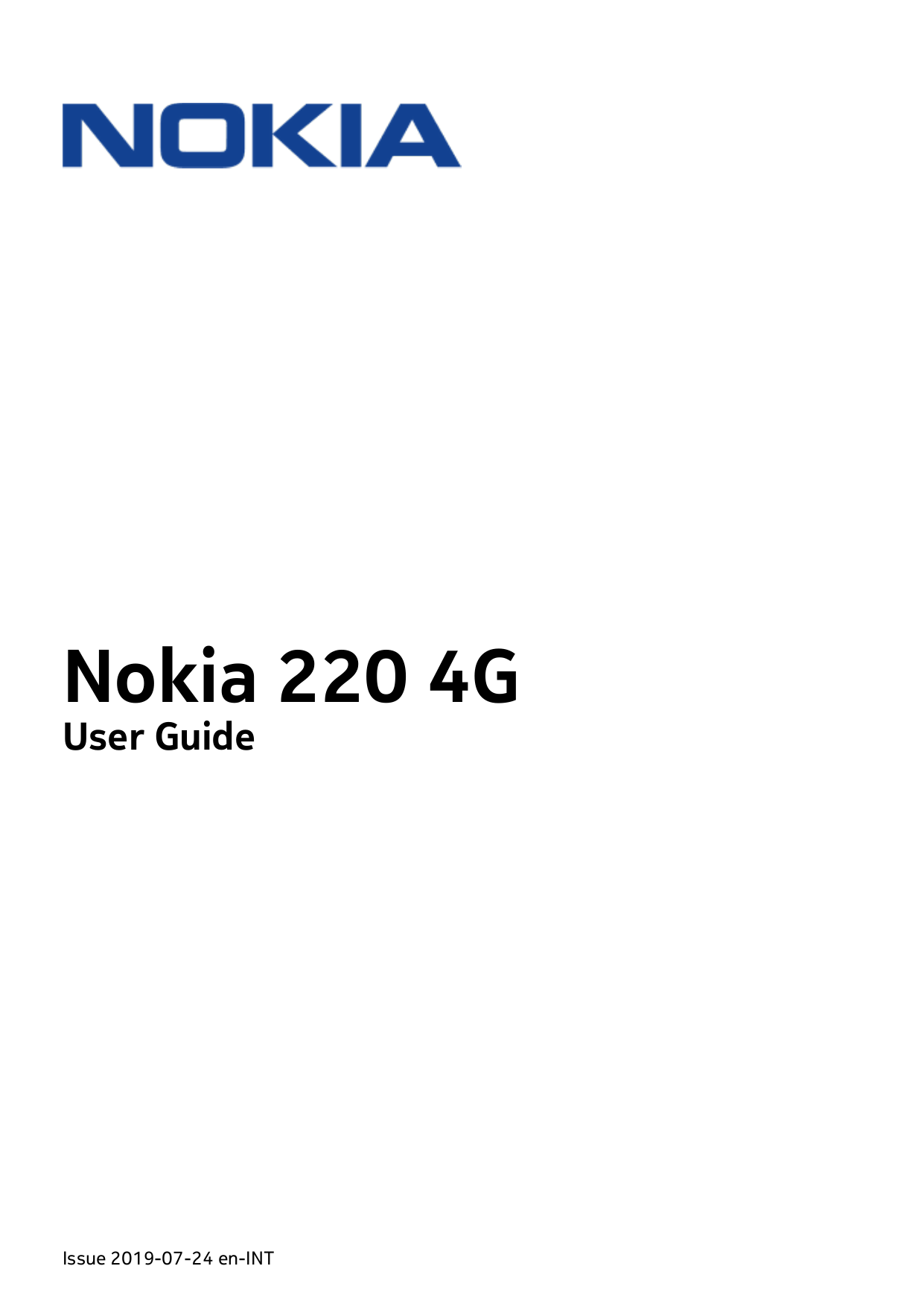 Nokia 220 4GUser GuideIssue 2019-07-24 en-INT