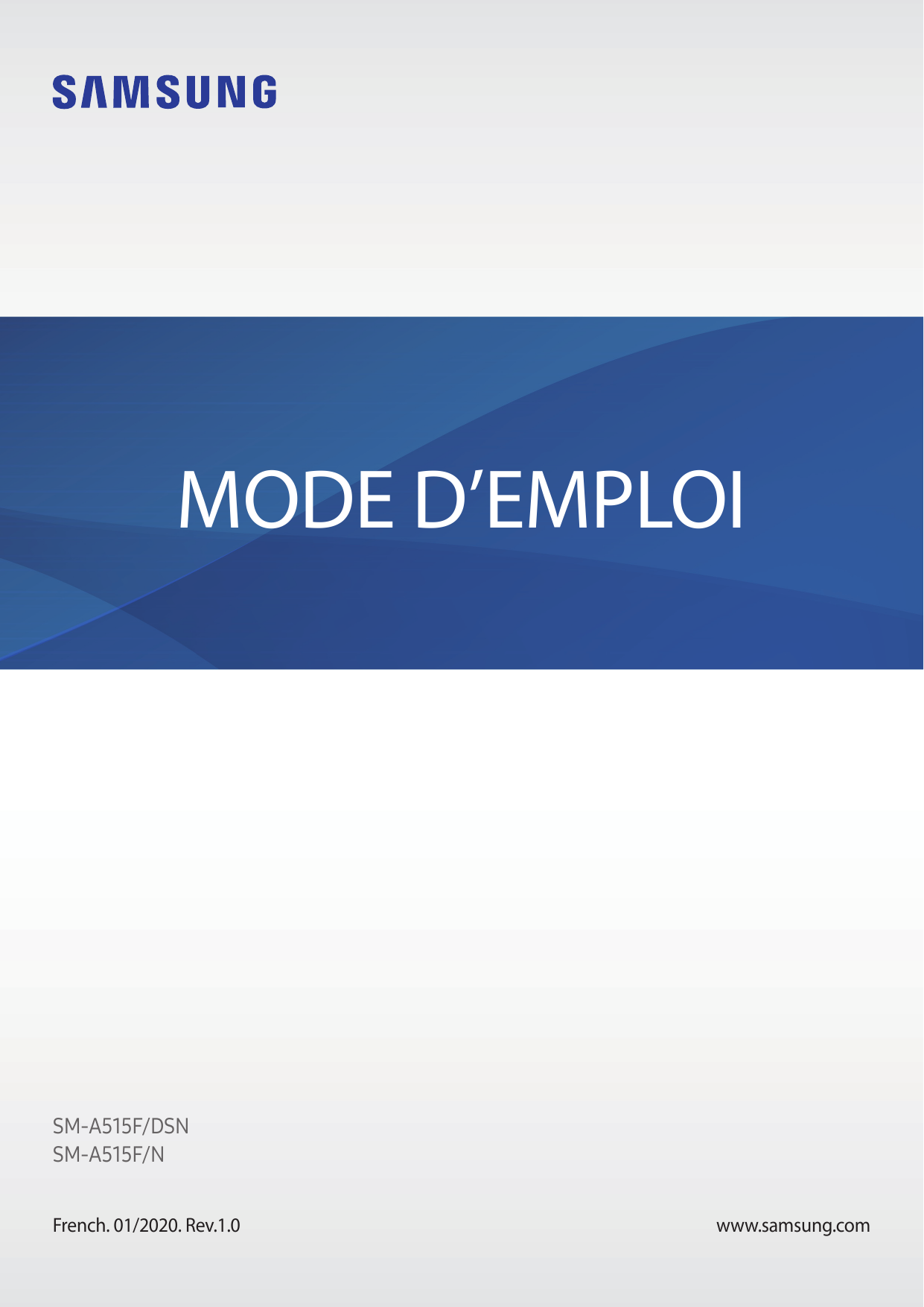 MODE D’EMPLOISM-A515F/DSNSM-A515F/NFrench. 01/2020. Rev.1.0www.samsung.com