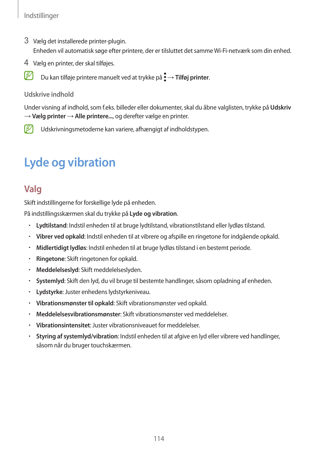 Indstillinger3 Vælg det installerede printer-plugin.Enheden vil automatisk søge efter printere, der er tilsluttet det samme Wi-F