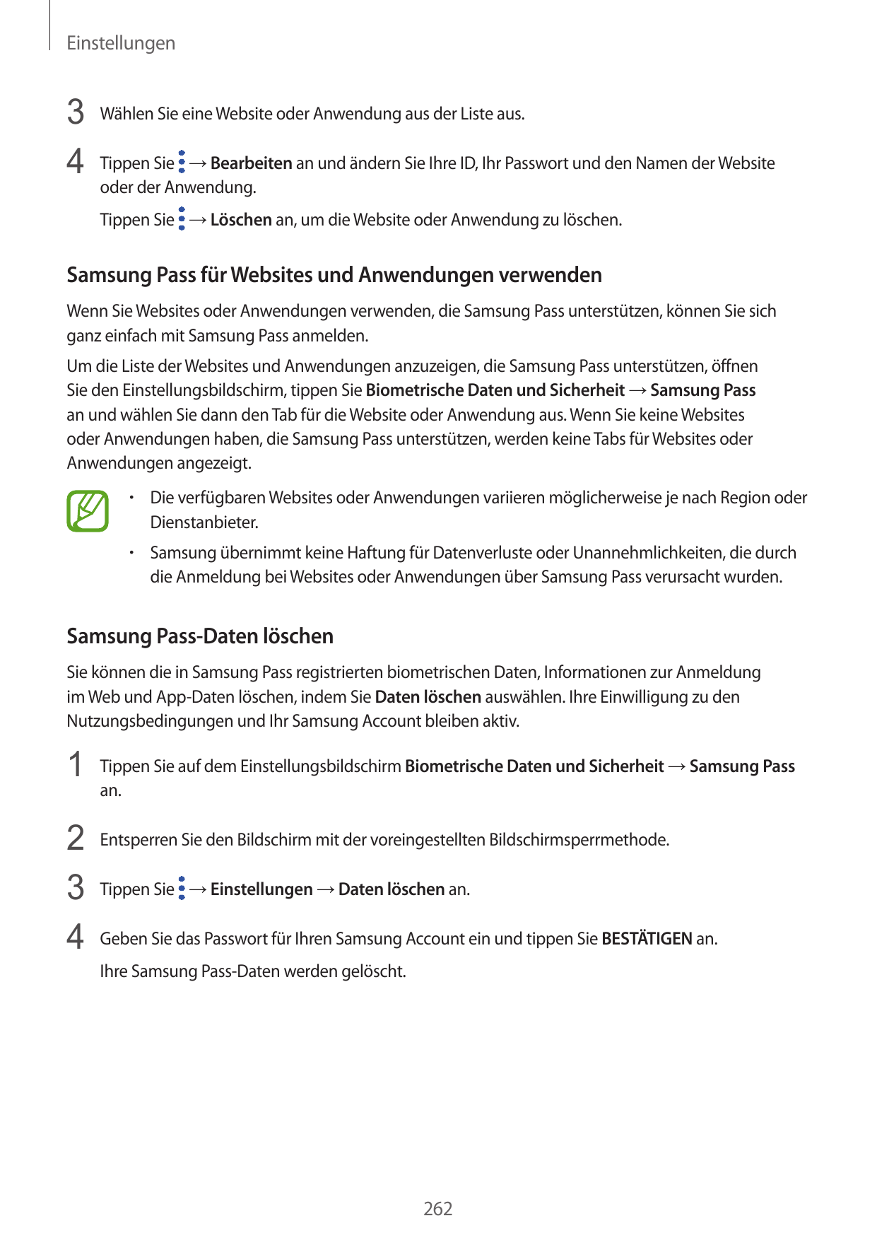 Einstellungen3 Wählen Sie eine Website oder Anwendung aus der Liste aus.4 Tippen Sie → Bearbeiten an und ändern Sie Ihre ID, Ihr