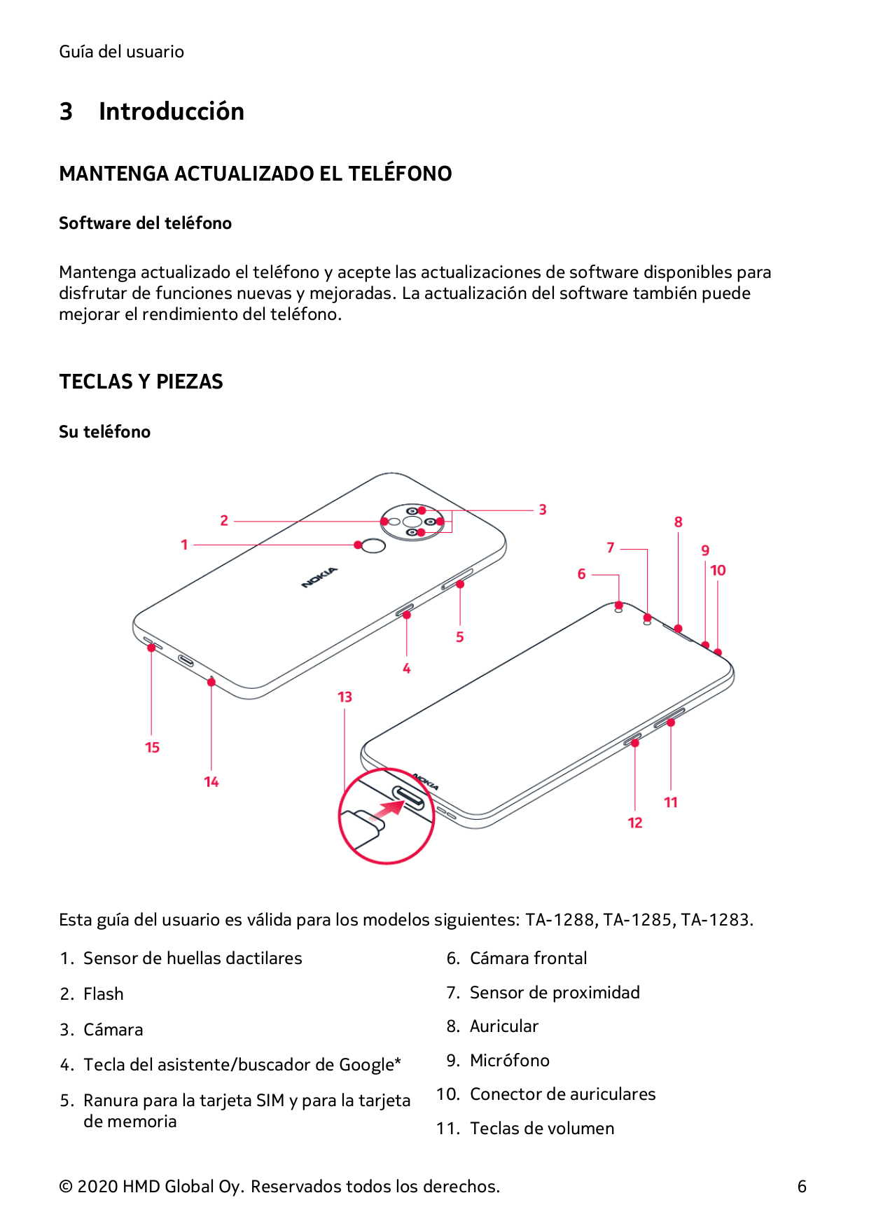 Guía del usuario3IntroducciónMANTENGA ACTUALIZADO EL TELÉFONOSoftware del teléfonoMantenga actualizado el teléfono y acepte las 