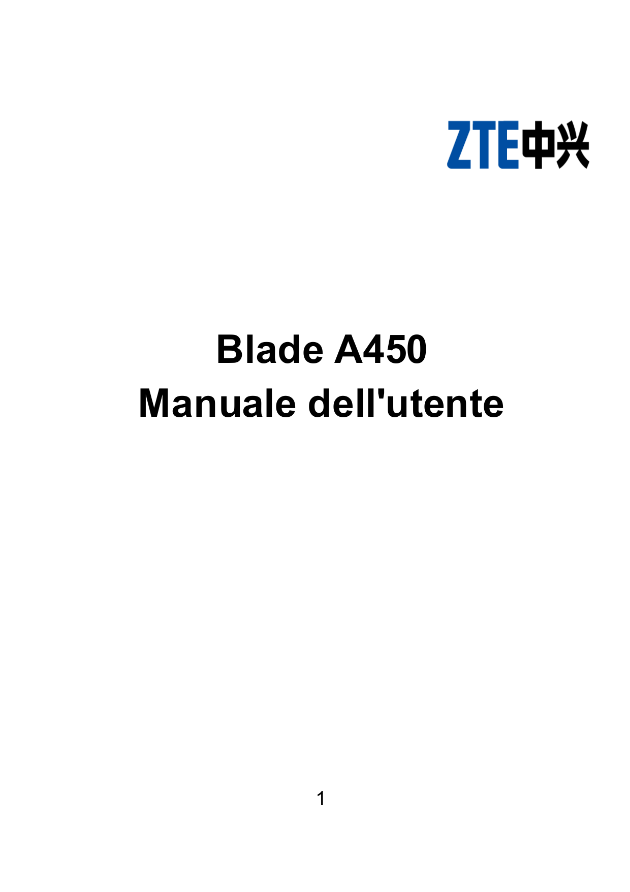 Blade A450Manuale dell'utente1