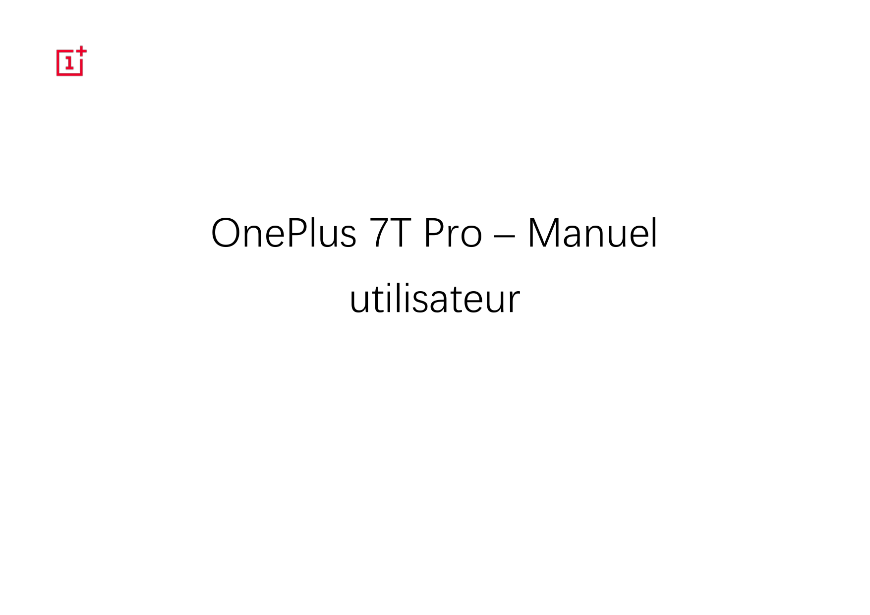 OnePlus 7T Pro – Manuelutilisateur