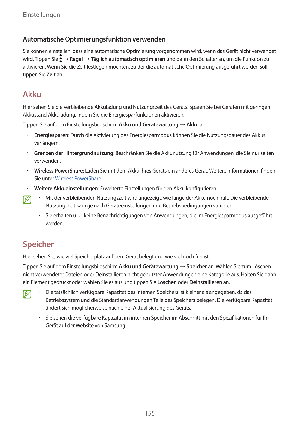 EinstellungenAutomatische Optimierungsfunktion verwendenSie können einstellen, dass eine automatische Optimierung vorgenommen wi