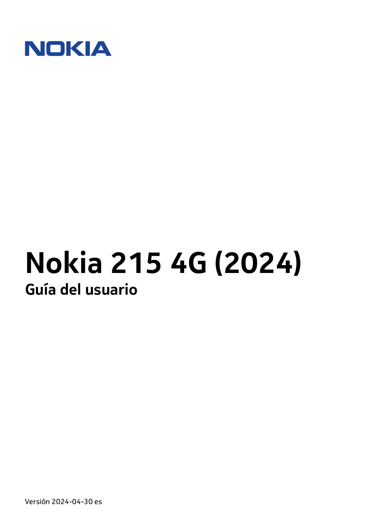 Nokia 215 4G (2024)Guía del usuarioVersión 2024-04-30 es