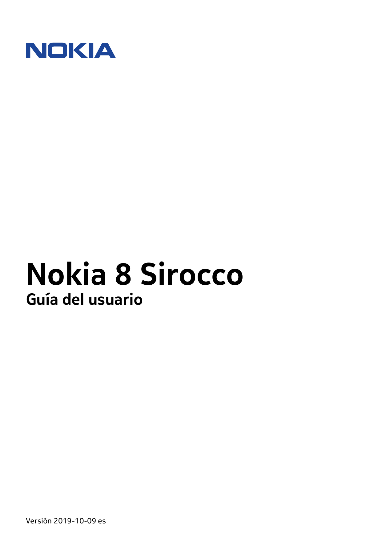 Nokia 8 SiroccoGuía del usuarioVersión 2019-10-09 es