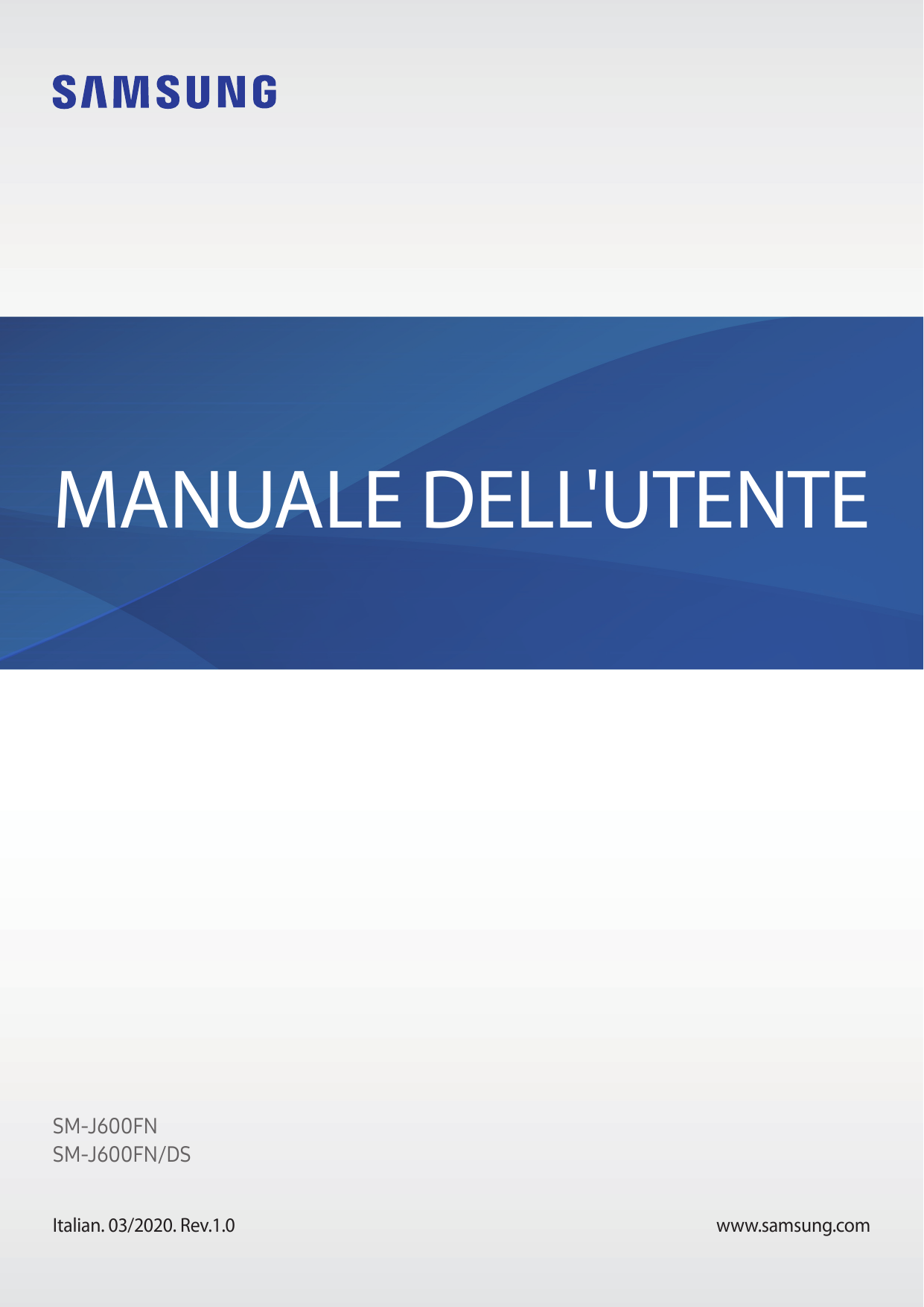 MANUALE DELL'UTENTESM-J600FNSM-J600FN/DSItalian. 03/2020. Rev.1.0www.samsung.com