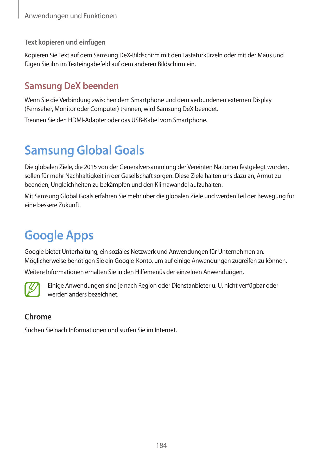 Anwendungen und FunktionenText kopieren und einfügenKopieren Sie Text auf dem Samsung DeX-Bildschirm mit den Tastaturkürzeln ode