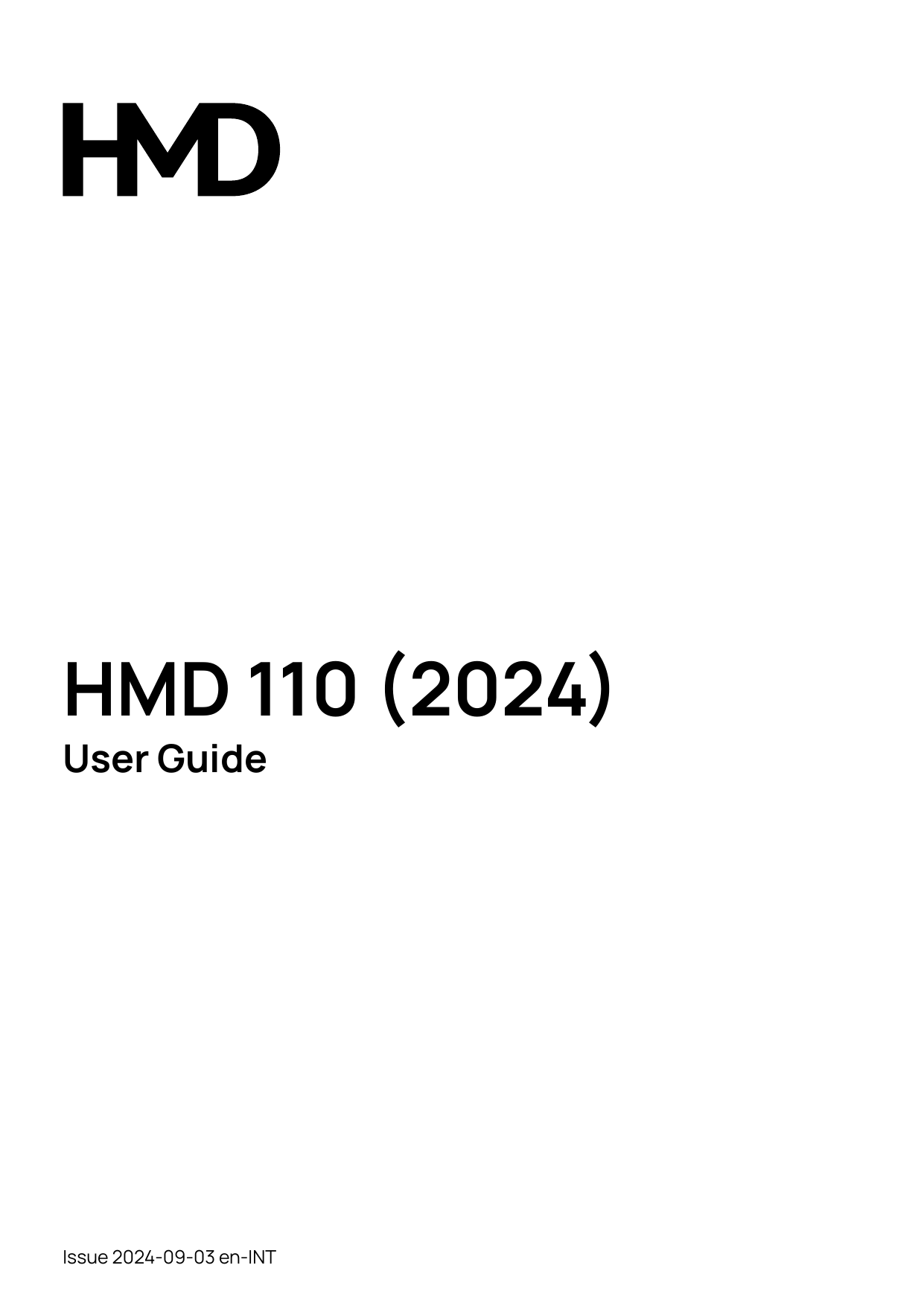 HMD 110 (2024)User GuideIssue 2024-09-03 en-INT